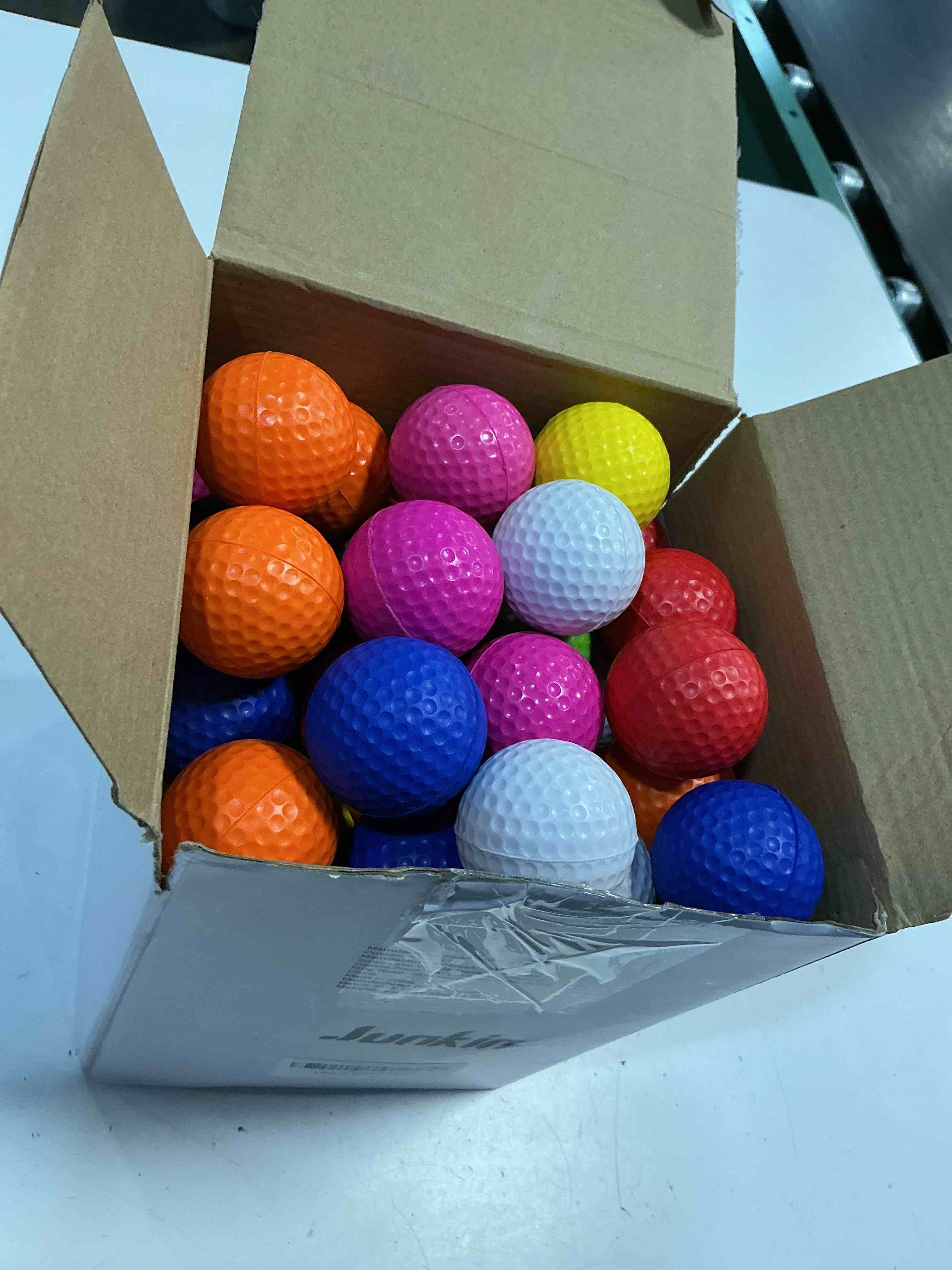 Condition photo showing New/Like New for junkin 80 pcs foam golf balls practice balls realistic feel and flight sport training for indoor or outdoor backyard golf training mixed colors