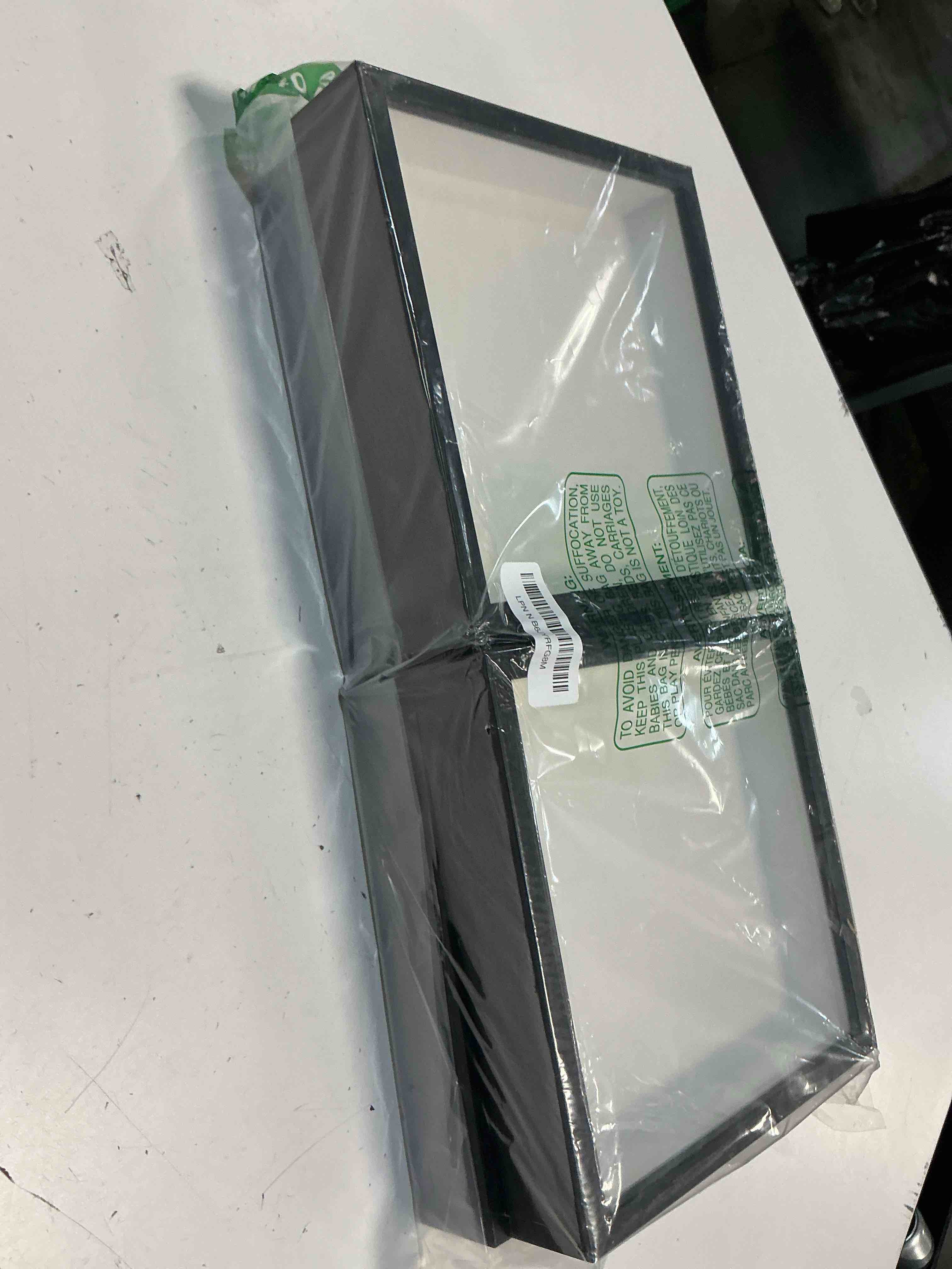 Condition photo showing As Is for 4 pack 8 x 8 shadow box picture frame 3d frames shadow box square shadow boxes display cases with adhesive tape for baby items wedding memories crafts awards medals tickets and photos (black) 4pcs-black 8*8