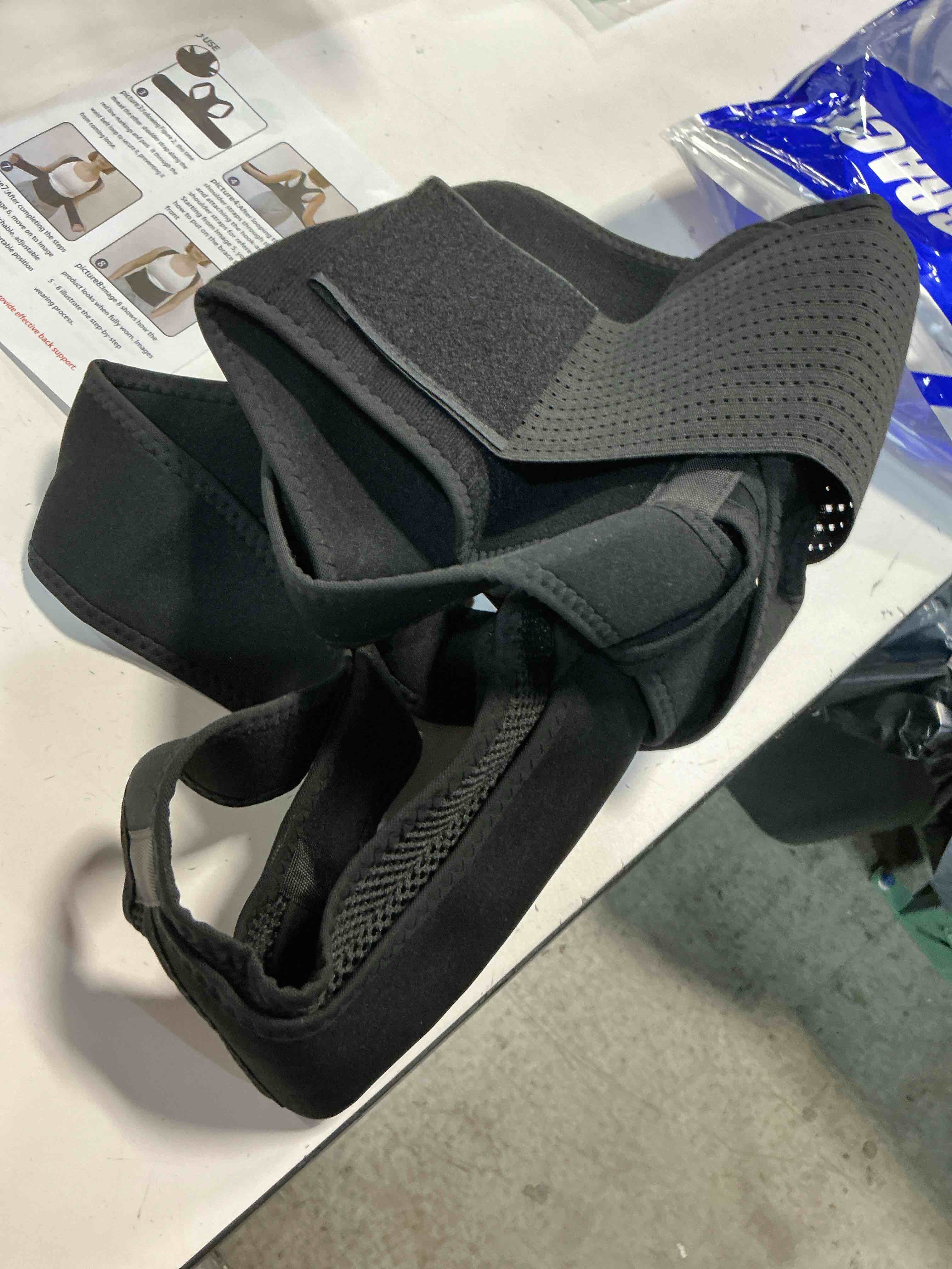 Condition photo showing New/Like New for new for 2026 – posture corrector for seniors women & men, advanced full back brace support for upper & lower back, spine & neck alignment, reinforced wide dual-layer waist support belt with shoulder straightener and back-opening support, breathable for daily wear, walking & long sitting black large (waist 39"-43")