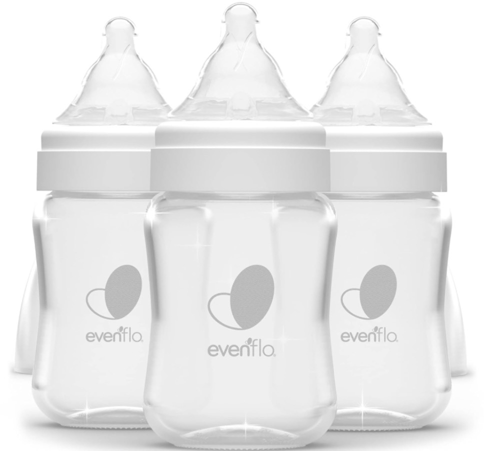 Evenflo Feeding Balance + Wide Neck Glass Bottles - 6oz 3 Pack