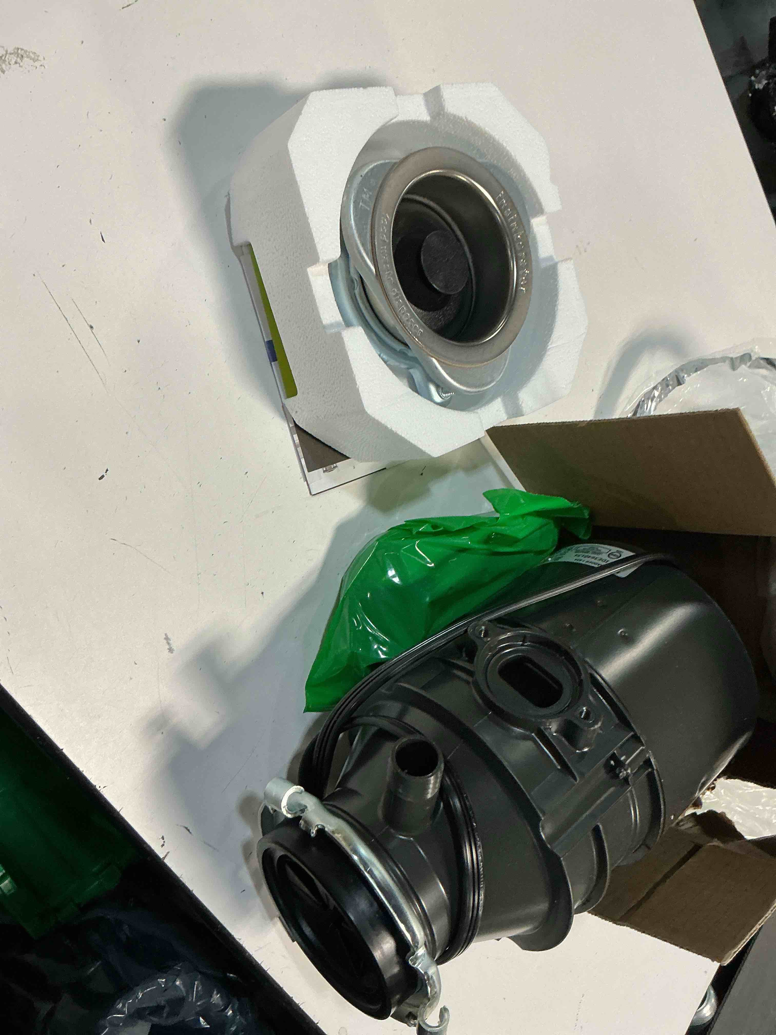 Condition photo showing Good Condition for insinkerator garbage disposal with power cord, badger 1, standard series, 1/3 hp continuous feed, black