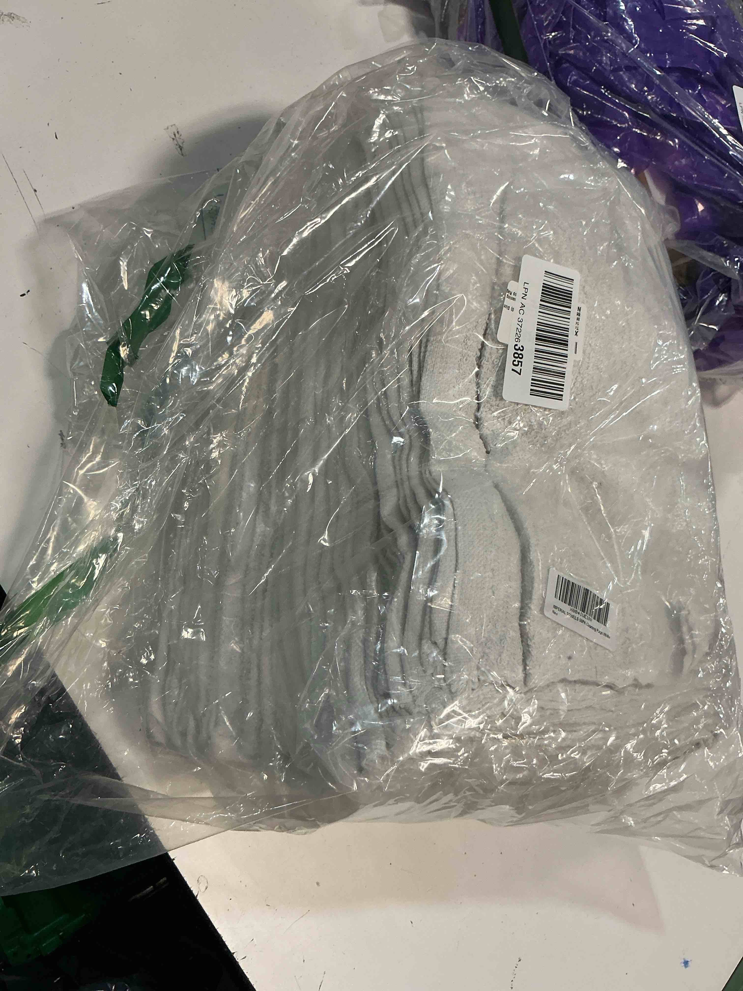 Condition photo showing As Is for terry bar mop towels (value pack of 60) size 14"x17" – absorbent and durable, multipurpose cleaning rags, cotton cleaning towels, terry cloth rags, reusable shop rags (white) cleaning rags pack of 60 14x17 white