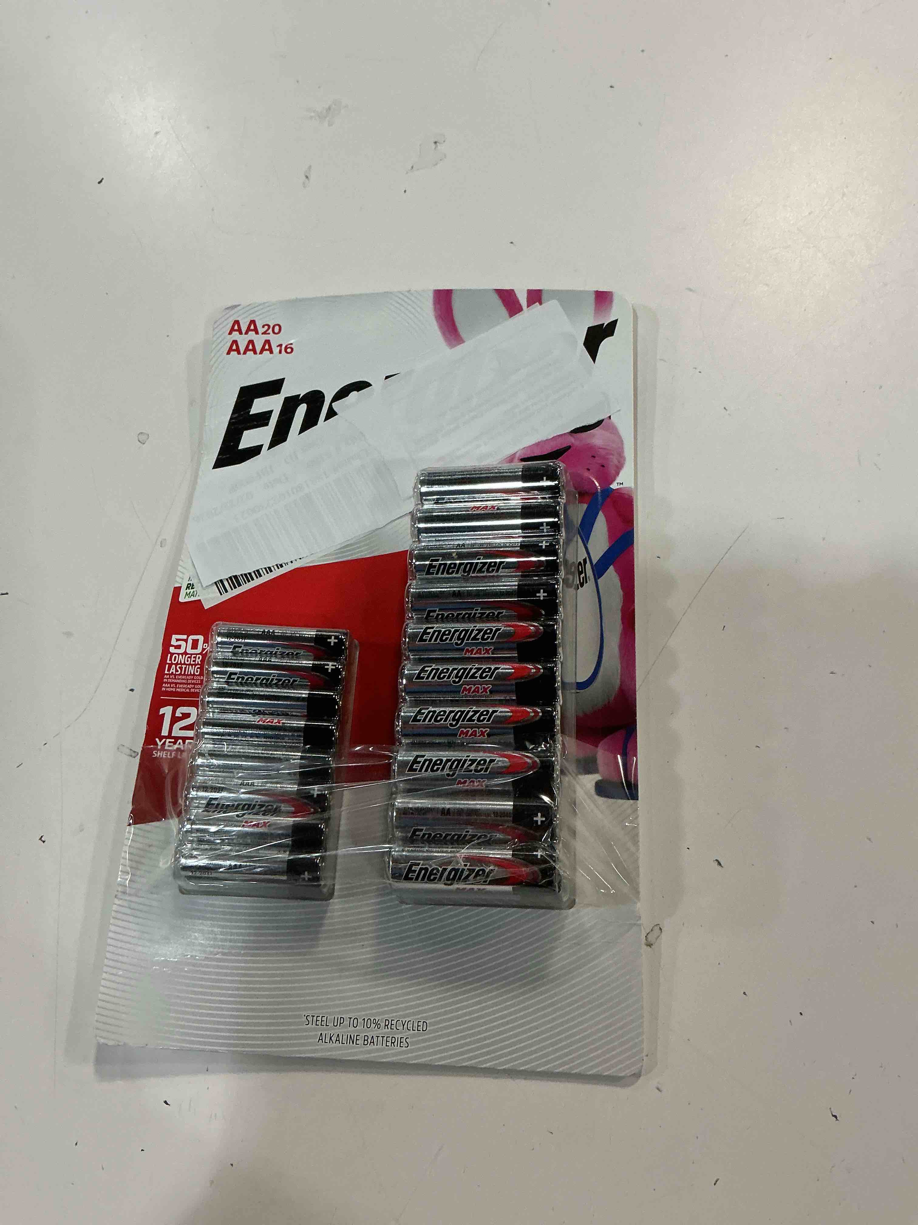 Condition photo showing Good Condition for energizer max alkaline 20 aa + 16 aaa batteries combo pack