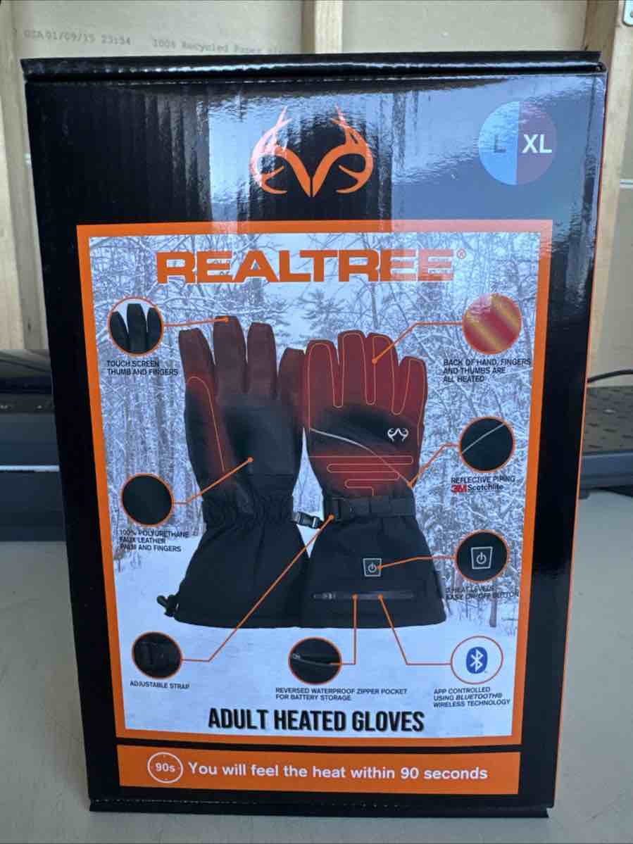(similar)L / XL - Realtree Adult Heated Gloves with Touchscreen Finger & 3 Heat Levels