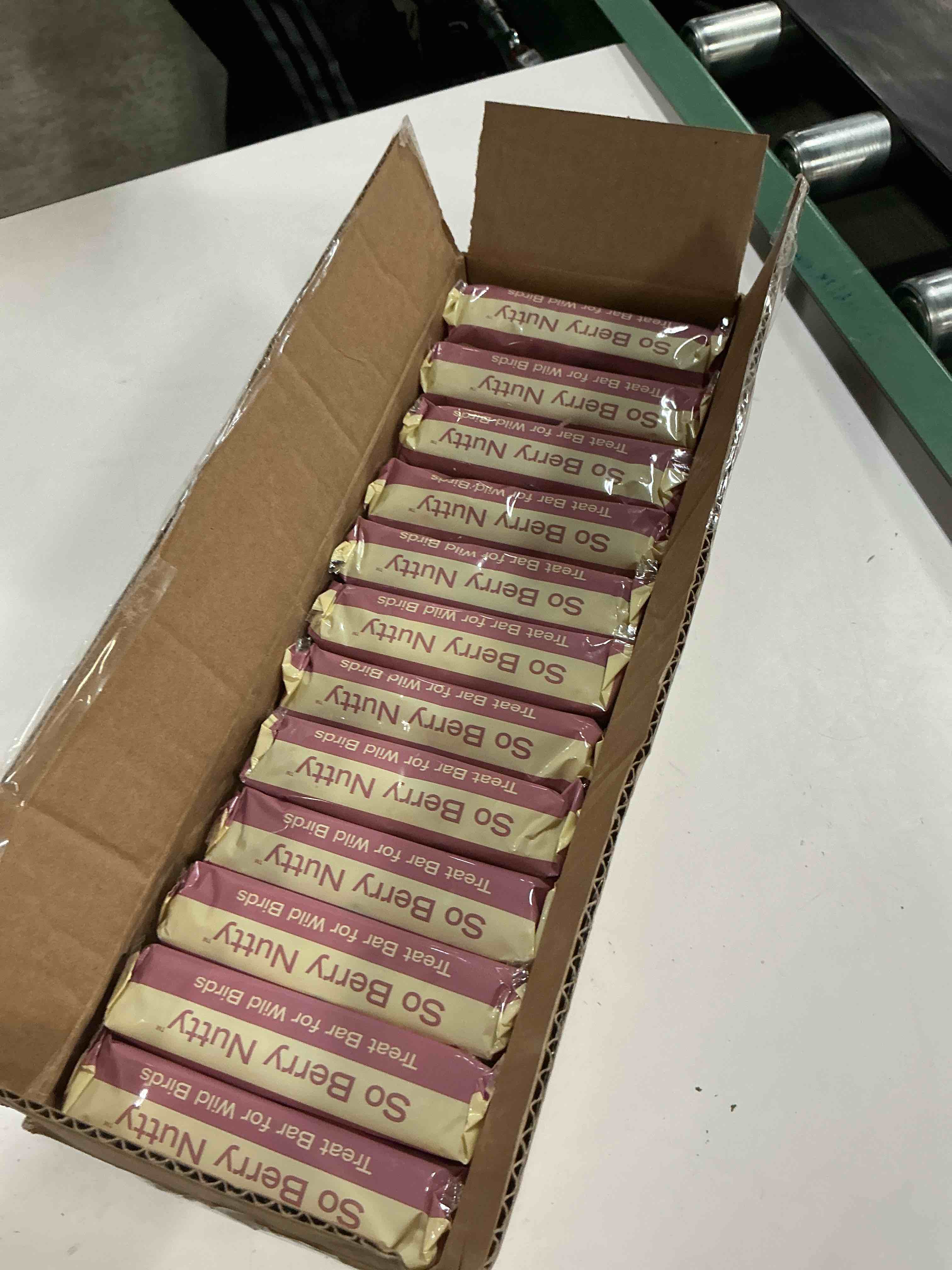 Condition photo showing New/Like New for bbd: june 2027- blue seal so berry nutty suet treat bars for wild birds - no mess suet feed, food for woodpeckers, cardinals, siskins, sparrows & more - 8 oz suet feeder, bird seed cakes (pack of 12)