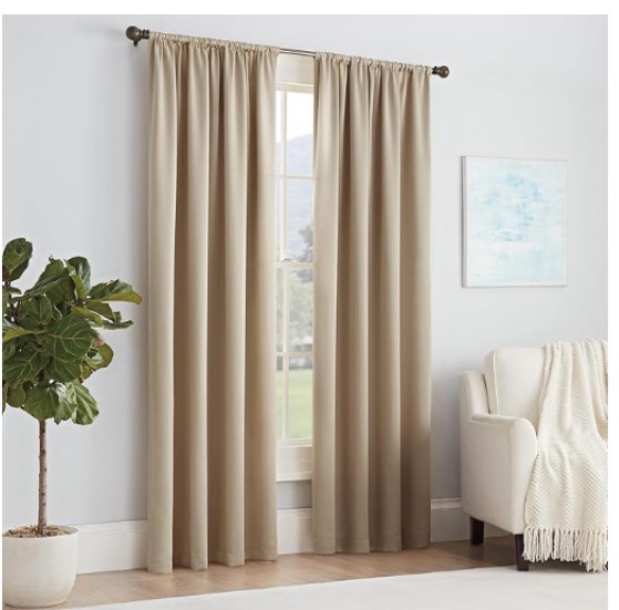 tan curtains 