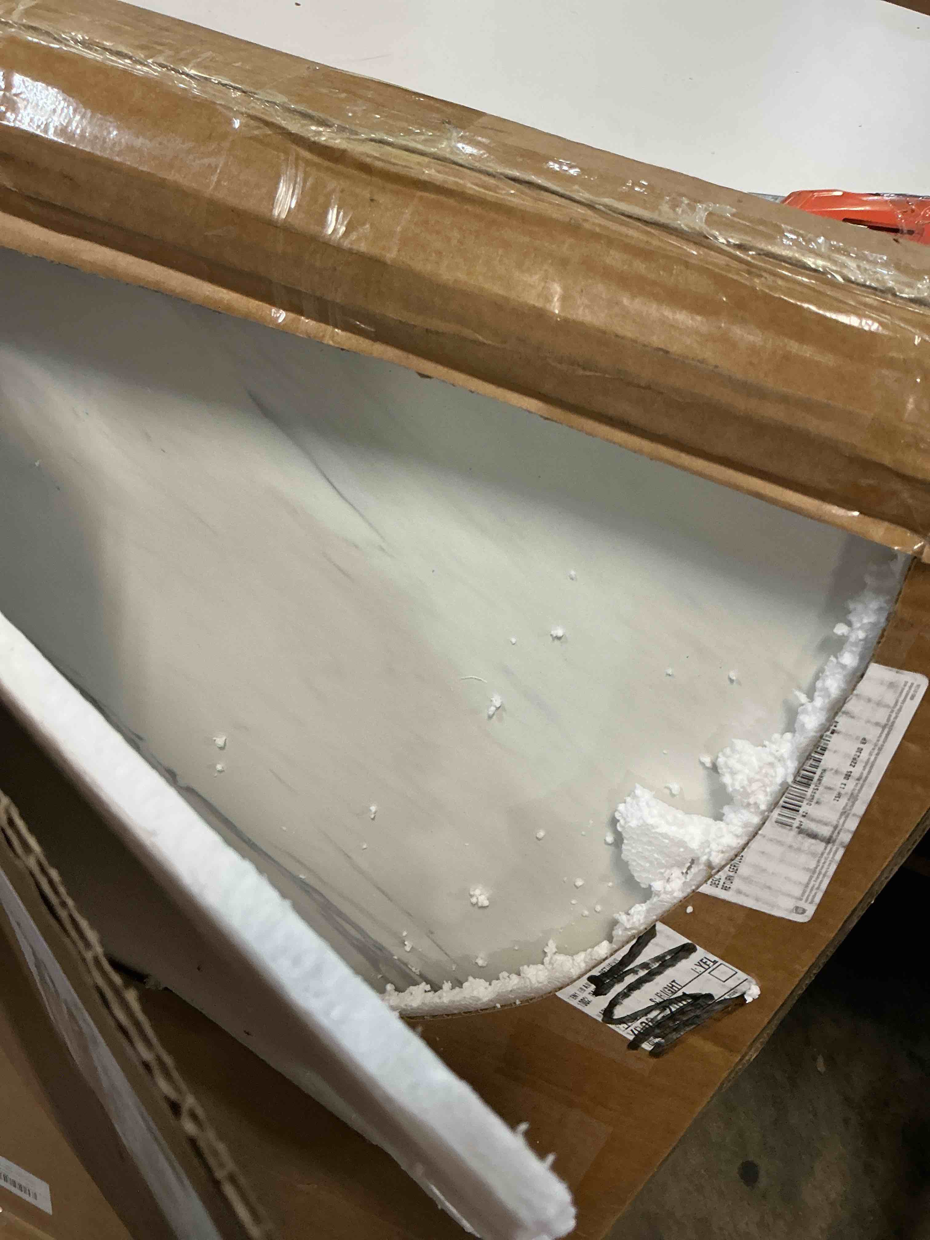 Condition photo showing Good Condition for goylser wall mounted desk folding table laundry fold table, white marble fold down work bench, foldable mount station for floating bar, office, dining room, kitchen, 35" x 20.5" 35"x20.5" white marble