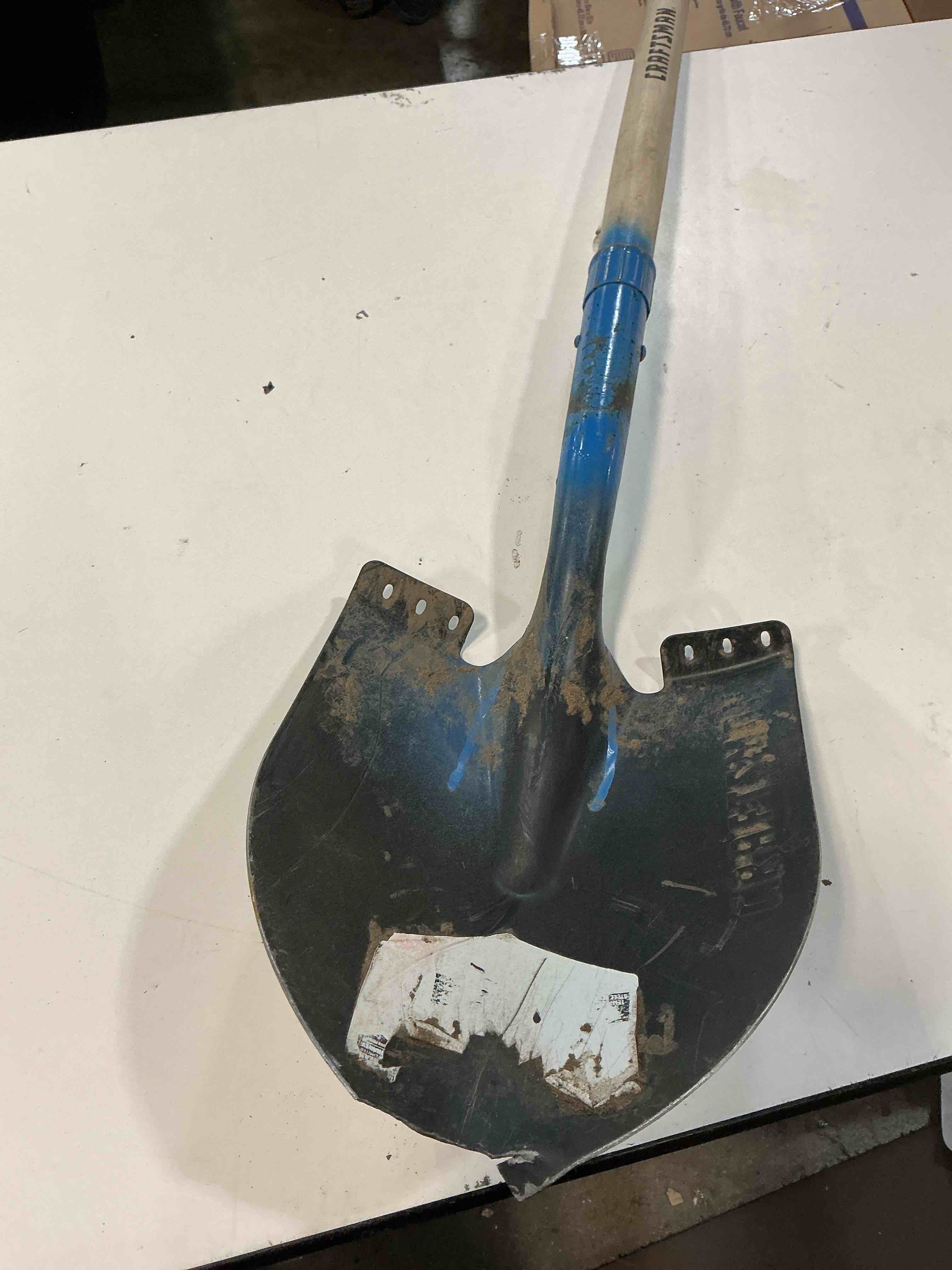 Condition photo showing As Is for craftsman round point long handle shovel, 48"
