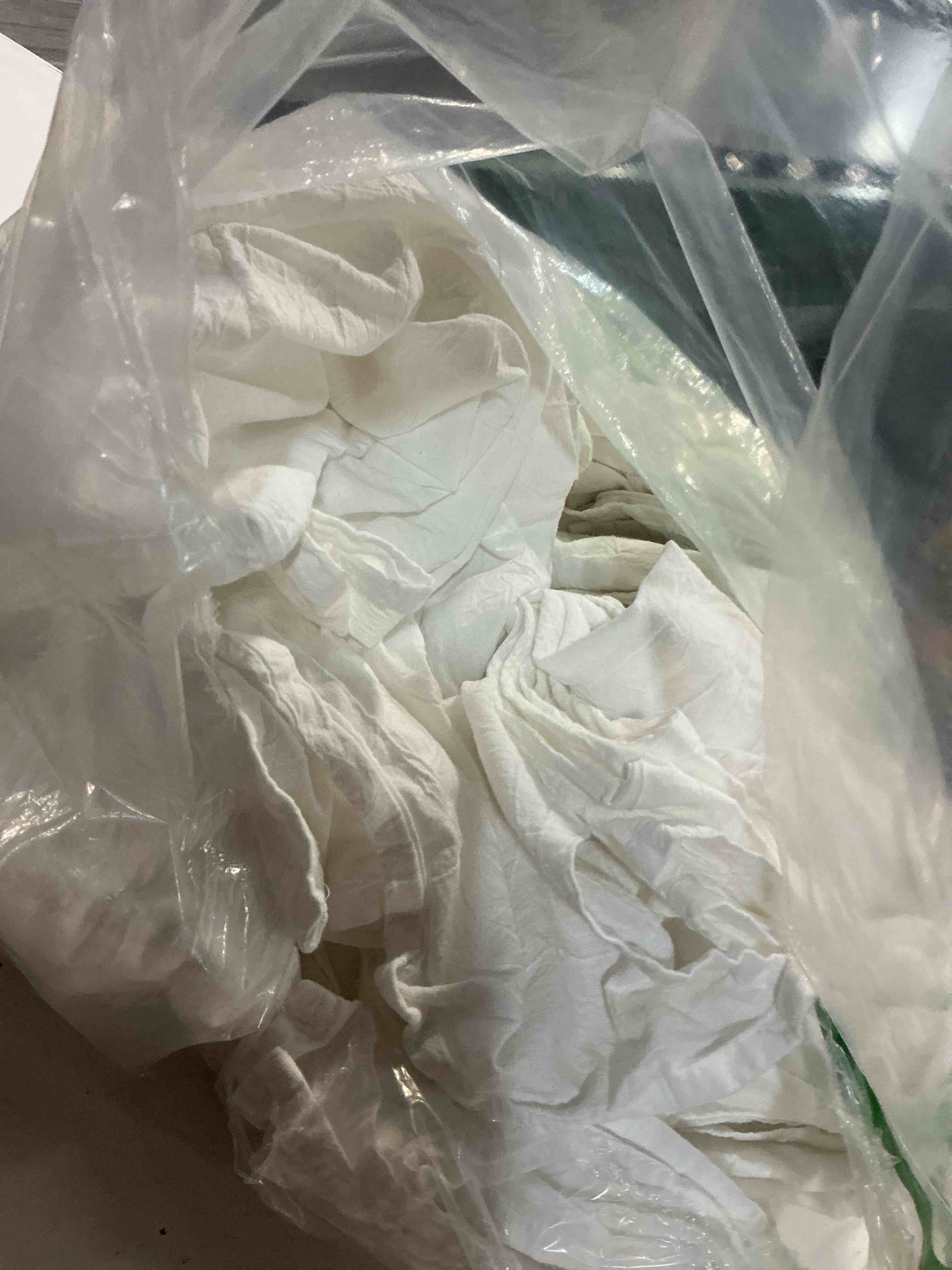 Condition photo showing Good Condition for premium white t-shirt cleaning rags (1 lb. bag) – white cotton rags for cleaning, staining, painting, oil, grease & dust removal – shop rag bulk for multipurpose use
