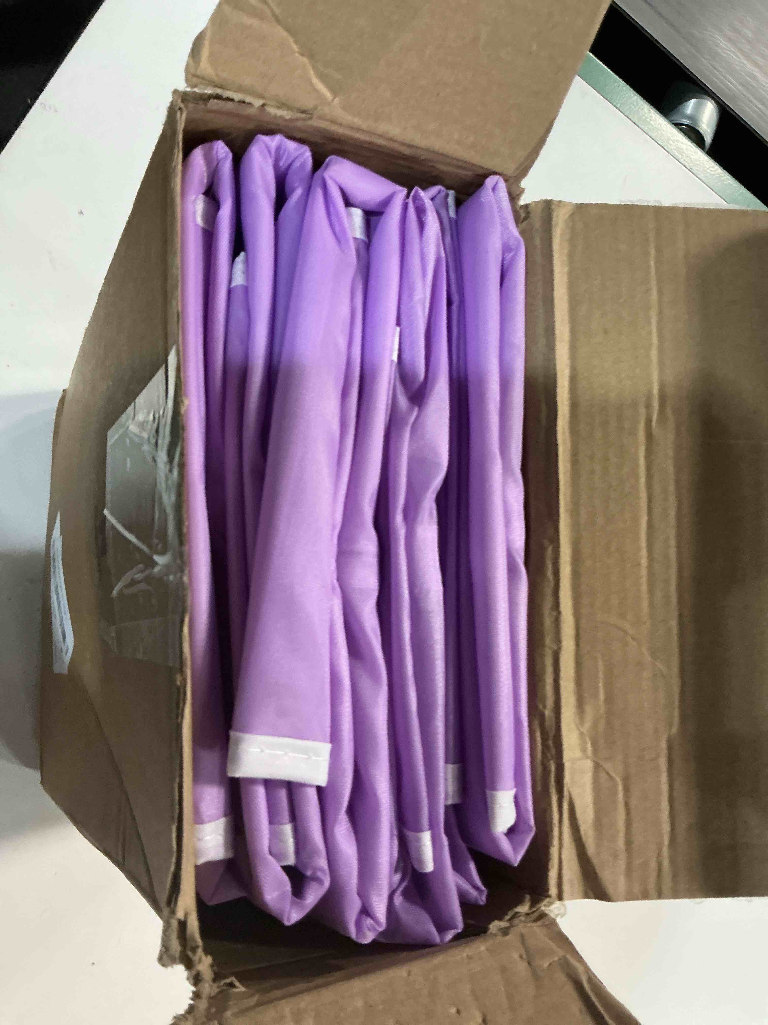 Condition photo showing Good Condition for nuenen 6pcs garment bags for dance costume clothing bags hanging clothes clear dance garment carrier for dancers with 5 zipper pockets closet hanging clothes cover (purple) purple 37 inch 6
