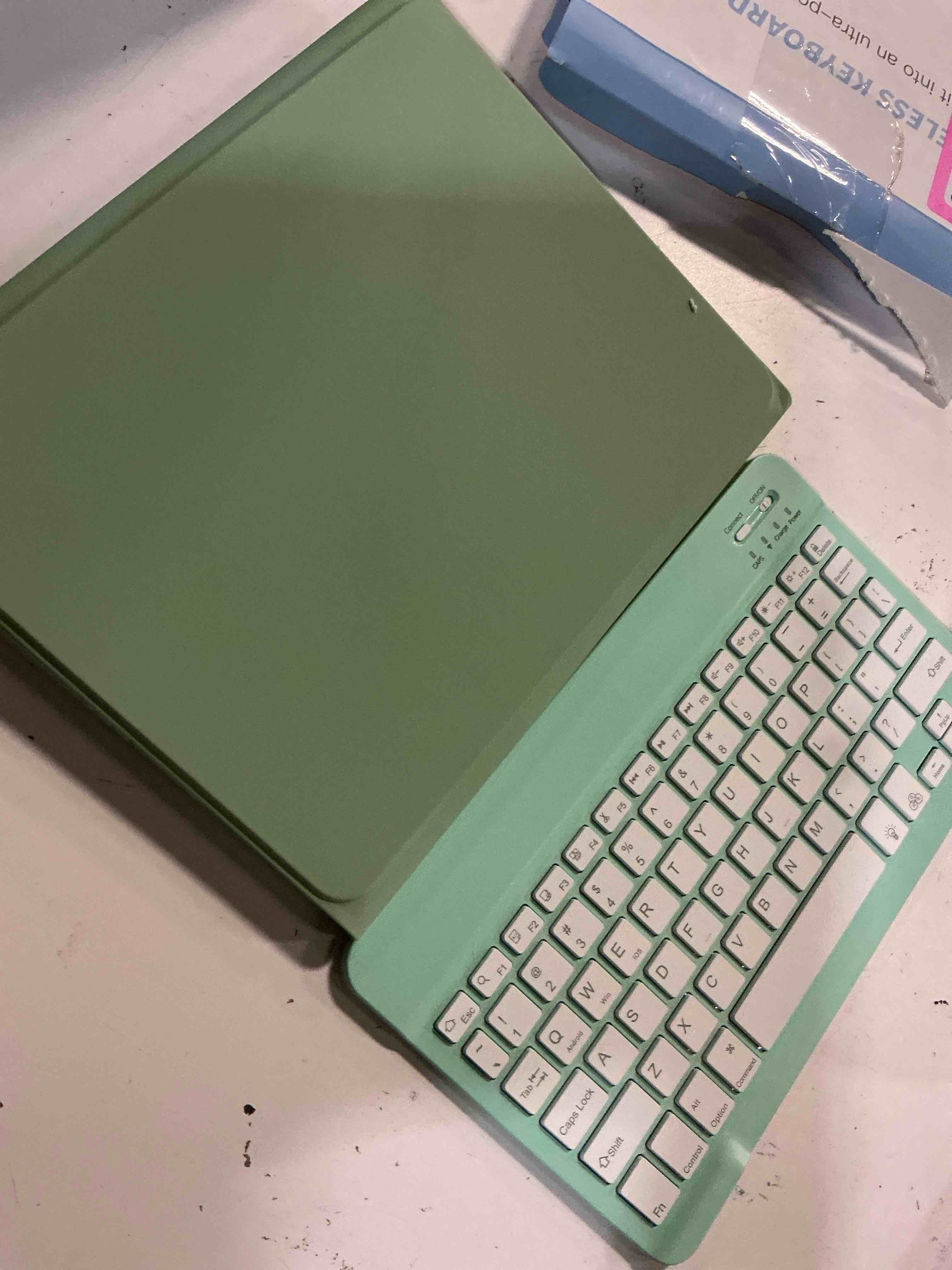 Condition photo showing Good Condition for harvopu compatible for ipad air 11-inch/ 10.9"air 5th 4th generation case with keyboard -backlit detachable, folio keyboard cover with pencil holder for ipad air 11 inch m4/m3/m2, air 5/ air 4 (green)