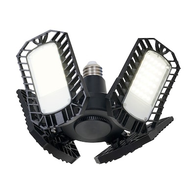 utilitech 1-ft 12000 lumens black 4 -light led diffuser garage shop light