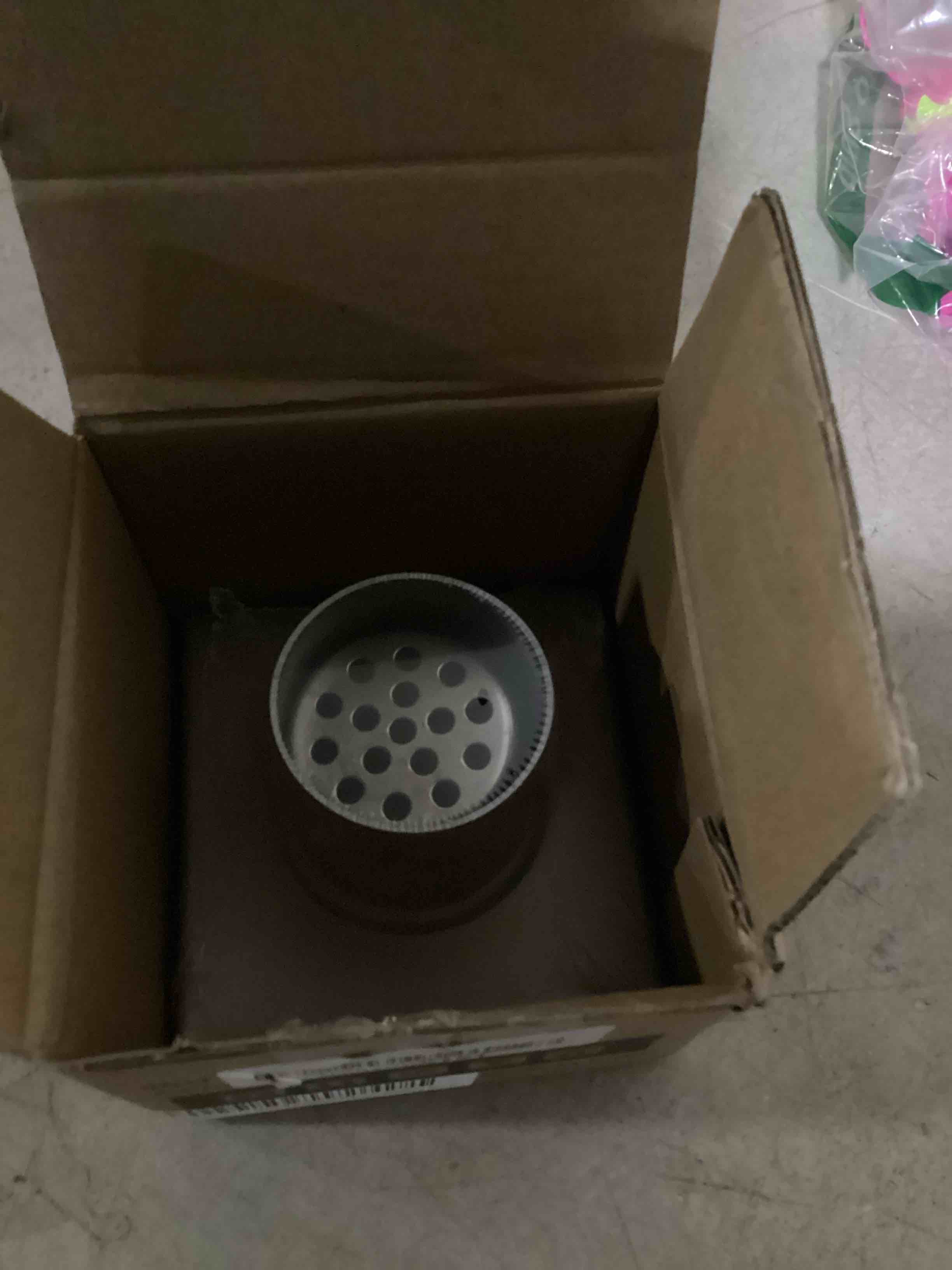 Condition photo showing Good Condition for 4 inch shower drain, modern 304 stainless steel square shower drain for bathroom, brushed nickel shower floor drain with grate removable, hair strainer brushed nickel 4in