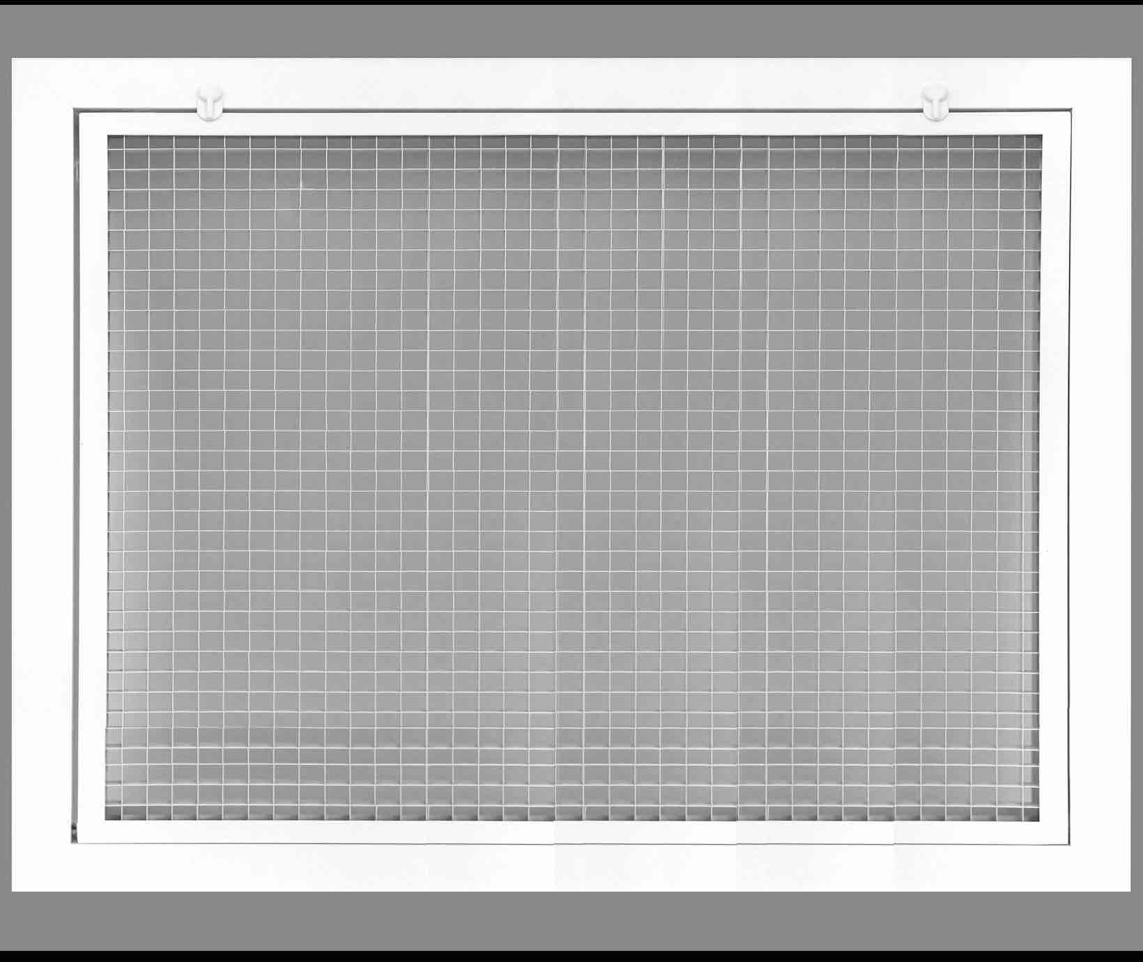 18" x 14" cube core eggcrate return air filter grille for 1" filter - aluminum - white [outer dimensions: 20.5" x 16.5]