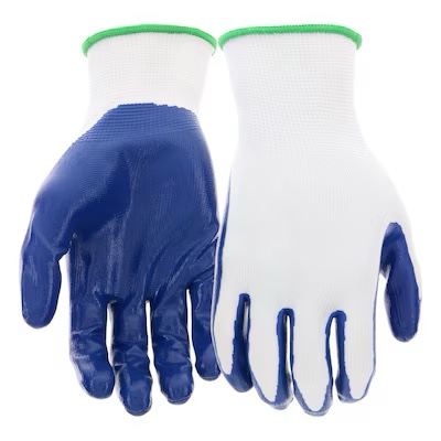 Project Source Large Blue Nitrile dipped Polyester 5 -Pairs size L