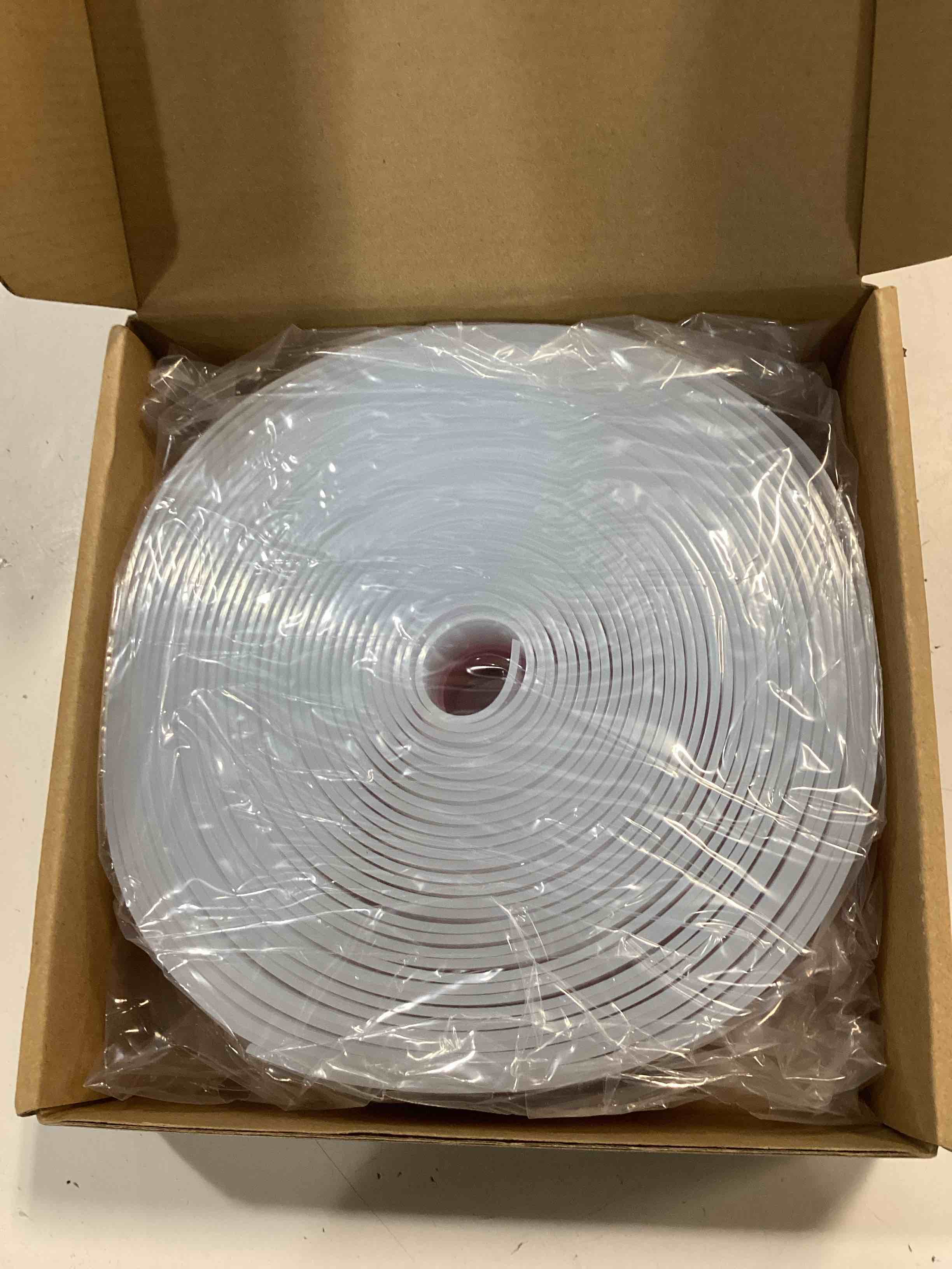 Condition photo showing New/Like New for elvone heavy-duty 36 ft x 2 in weather stripping, extra thick 2mm door draft stopper silicone alien gap seal strip for house and glass shower doors for side gaps of door and windows, clear 36ft (2" w x 5/64 "t) clear