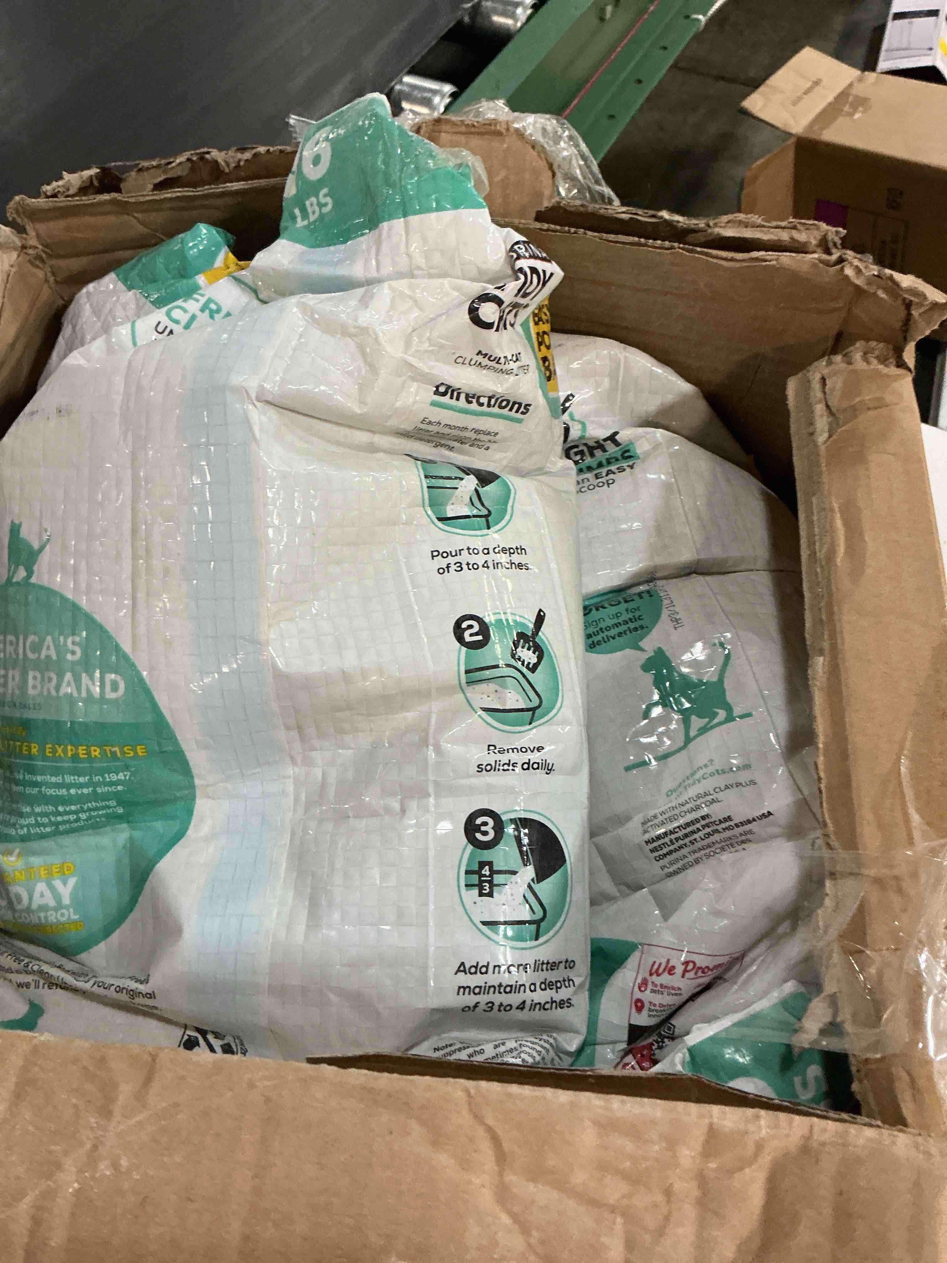 Condition photo showing As Is for purina tidy cats clumping cat litter odor control, free and clean unscented multi cat litter - 16 lb. bag (pack of 2)