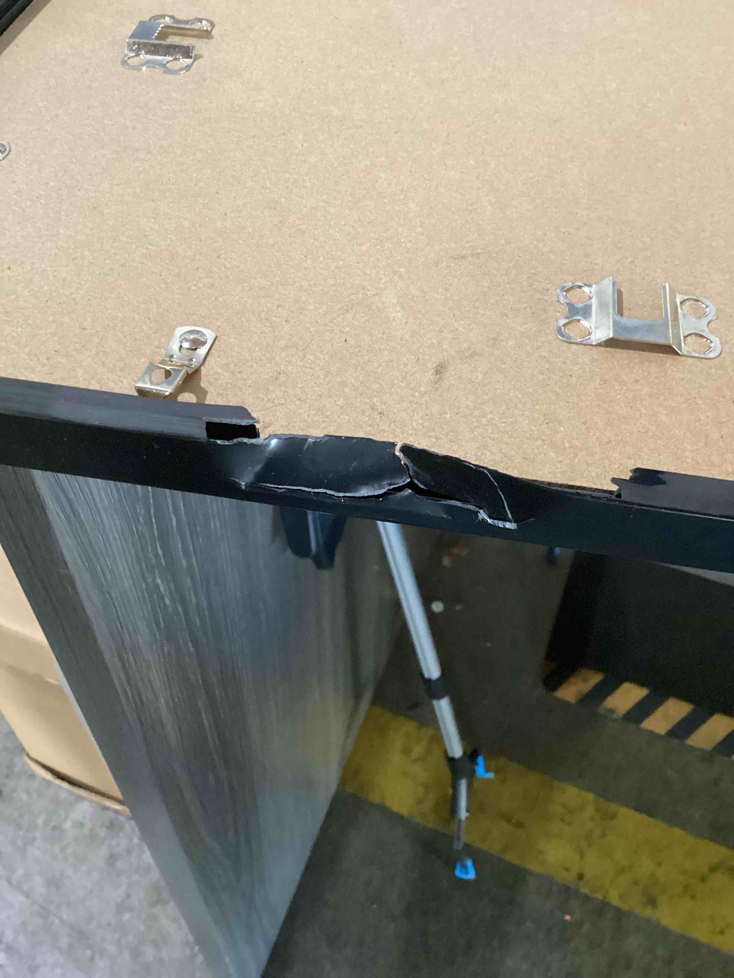 Condition photo showing As Is for has light damage  16x13 picture frame