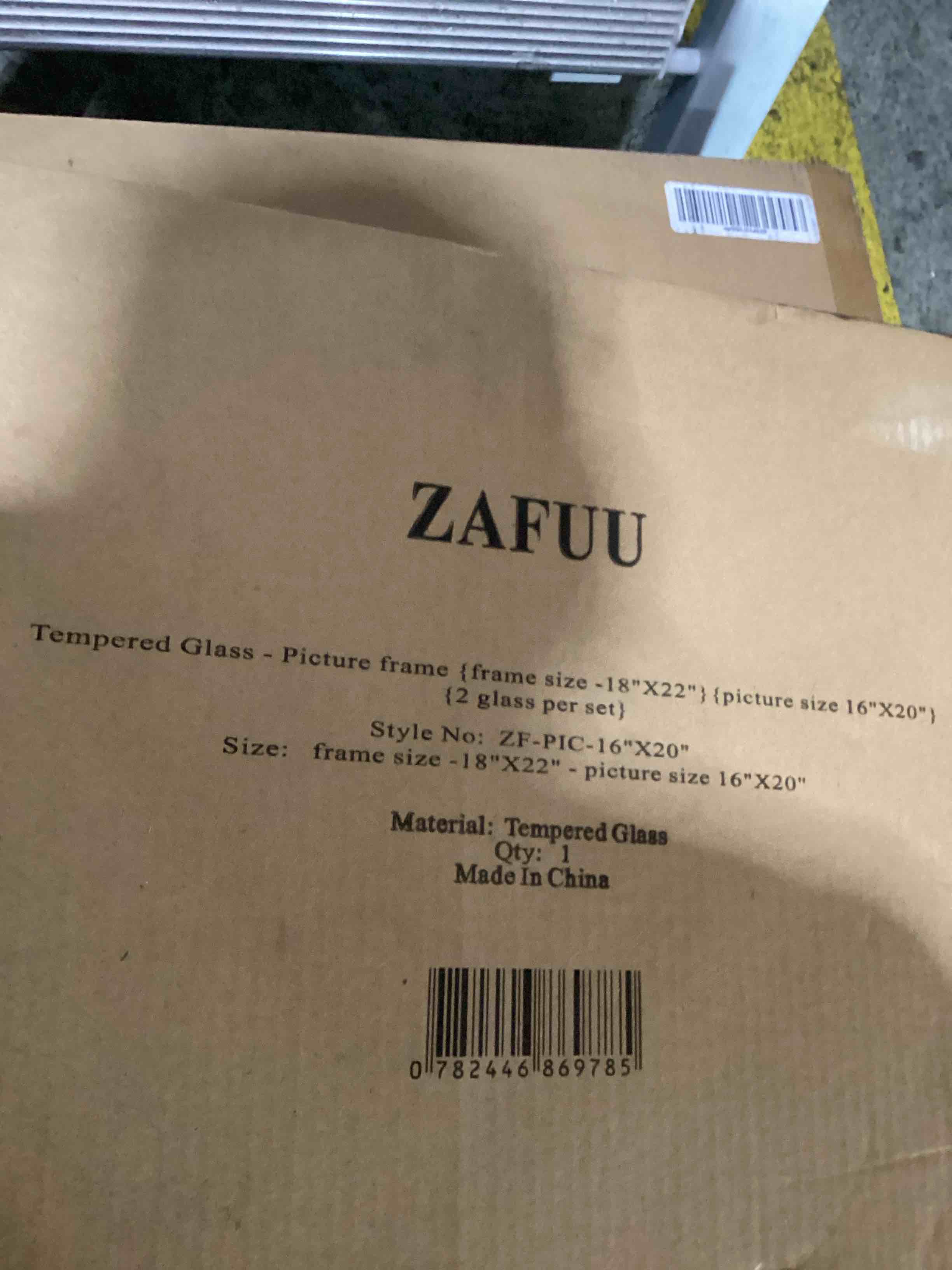 Condition photo showing As Is for tempered glass
