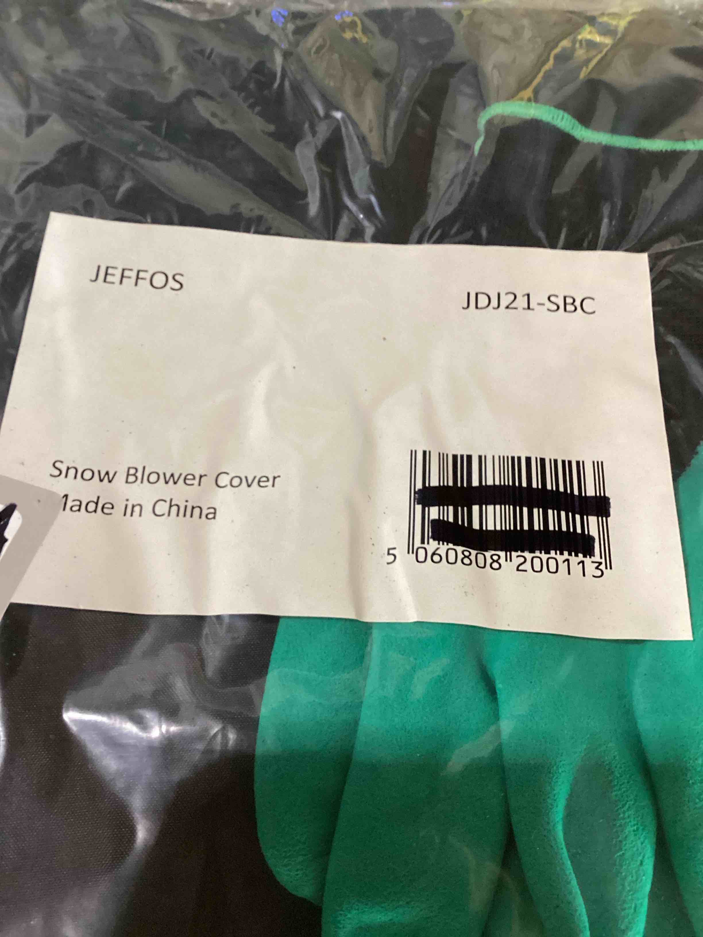 Condition photo showing As Is for snow blower cover