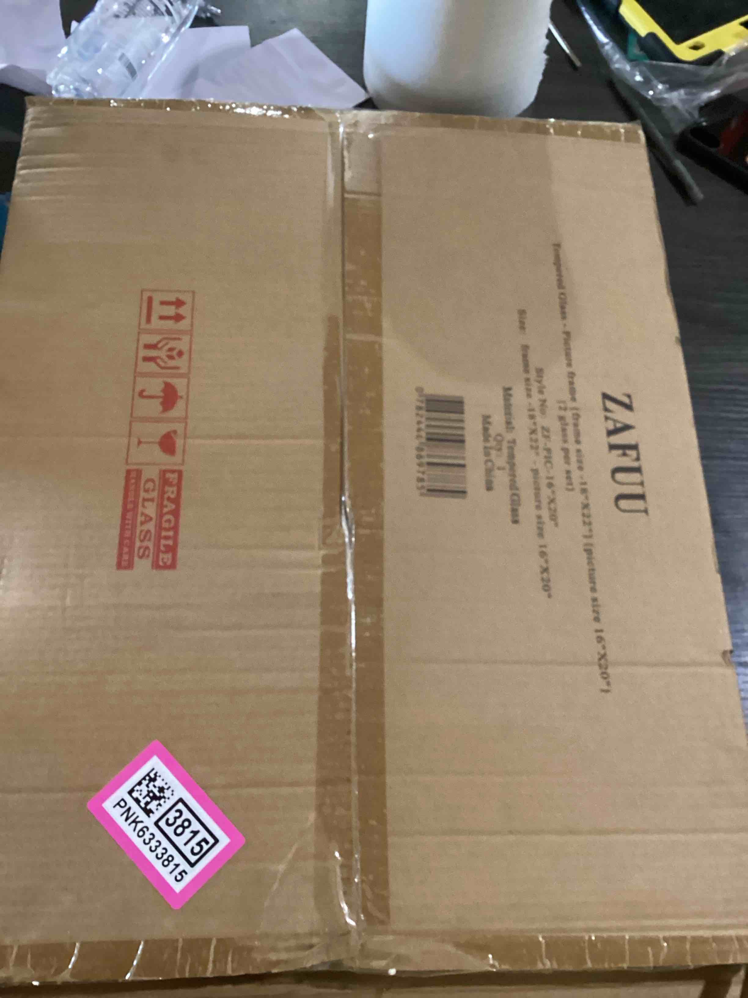 zafuu tempered glass picture frame [frame size- 18”x22” picture size 16”x20”]