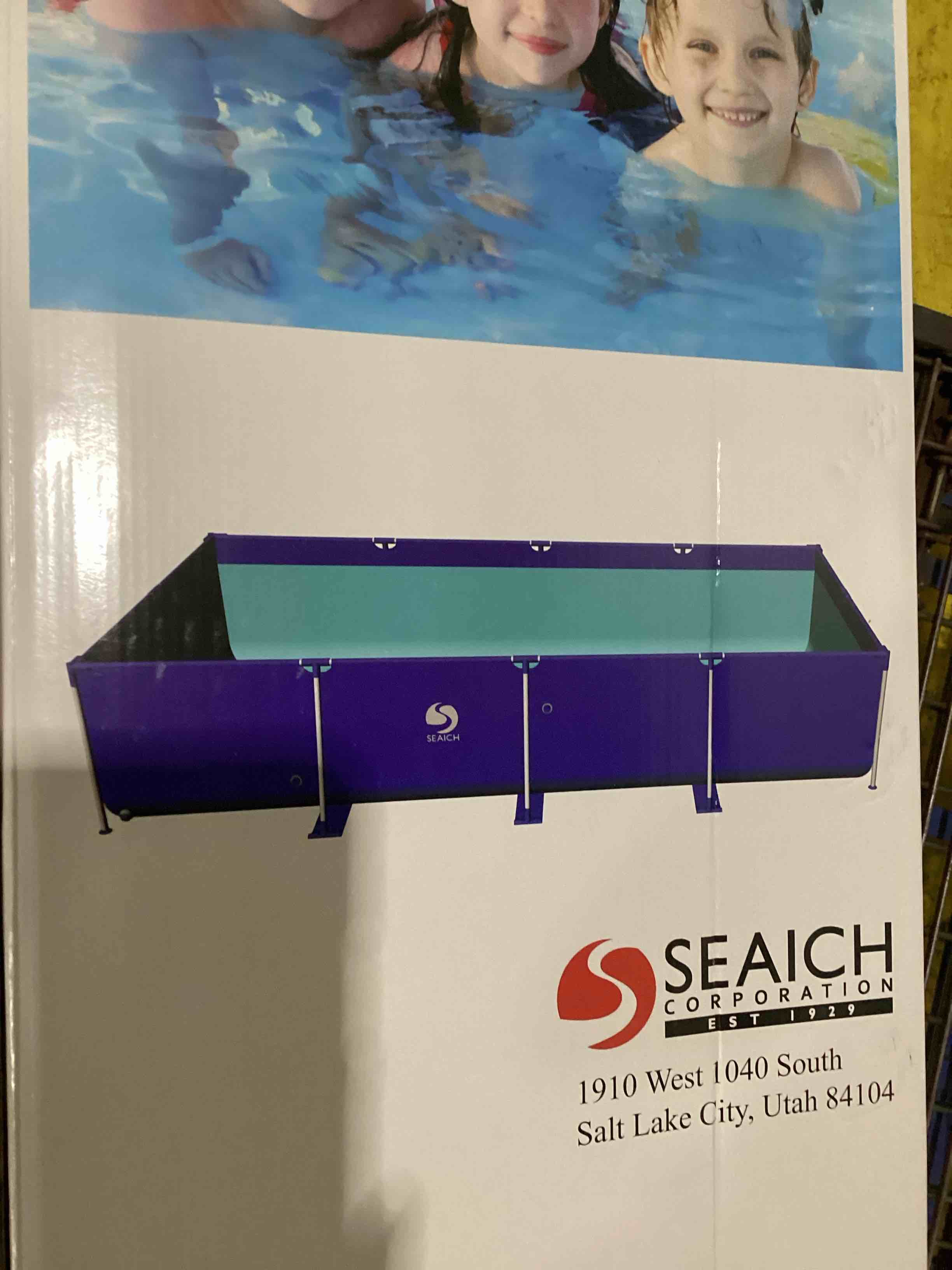 seaich - above ground metal frame pool multi color pvc