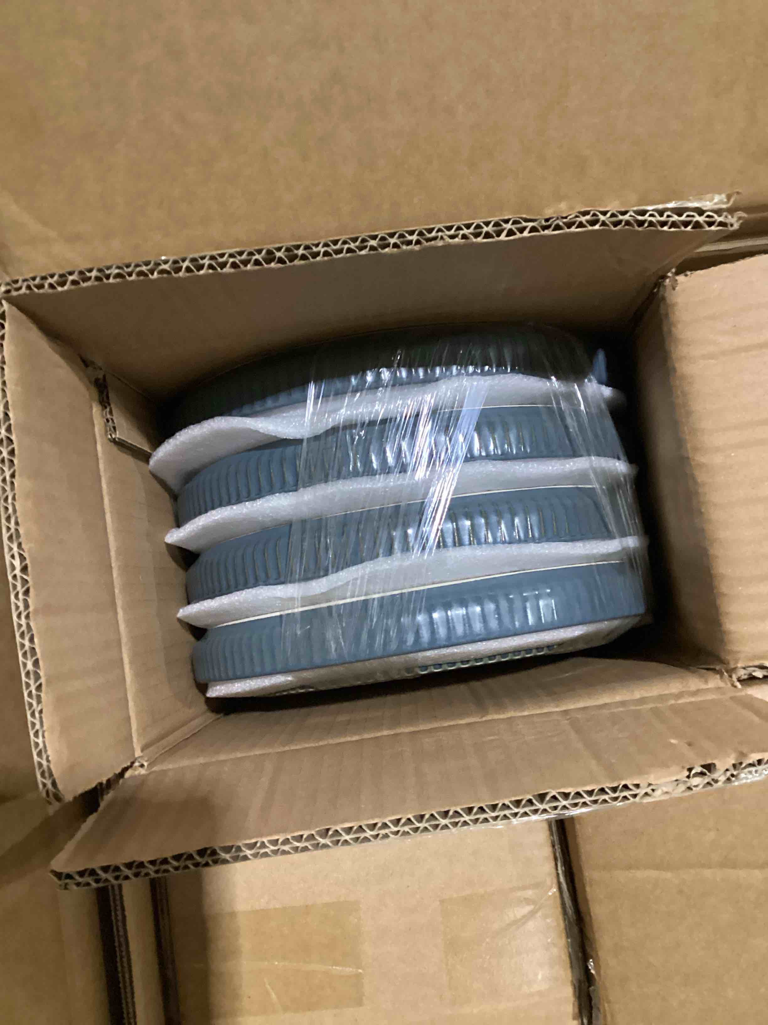 Condition photo showing As Is for similar to stock photo fobenta 24 piece dinnerware set,ceramic plates and bowls set for 8 – calm dish set for soft gatherings, wellness homes & easy eleg matte reactive glaze- service for 8 (24pcs)