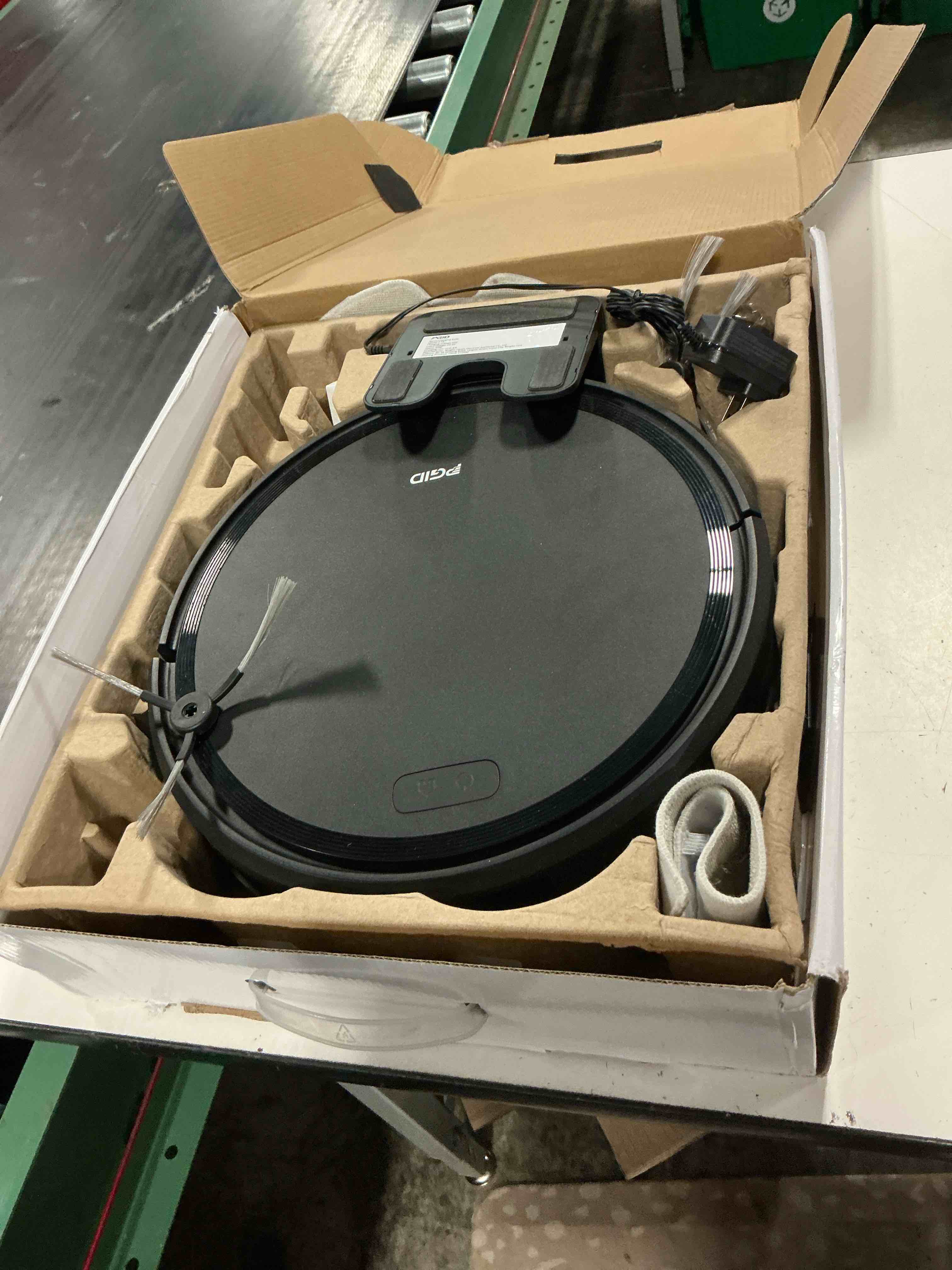 Condition photo showing As Is for pgid robot vacuum cleaner wet mop combo pgid smart mapping gyroscope wifi app brushless motor household hepa filter hotel battery