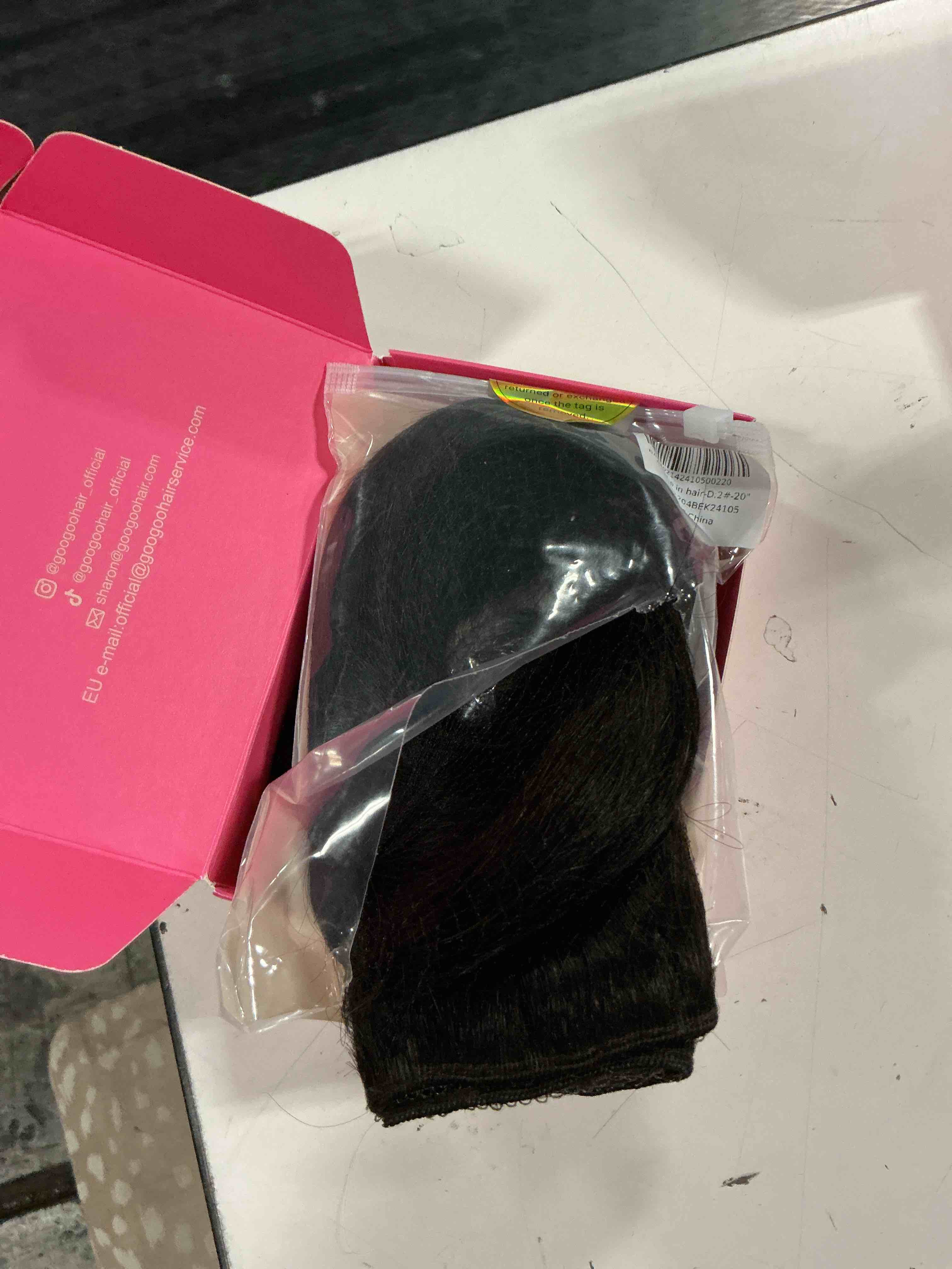 Condition photo showing As Is for goo goo invisi edge tape in hair extensions human hair, natural look, 20pcs | 20inch 50g, 1 jet black, virgin remy hair, seamless injected tape