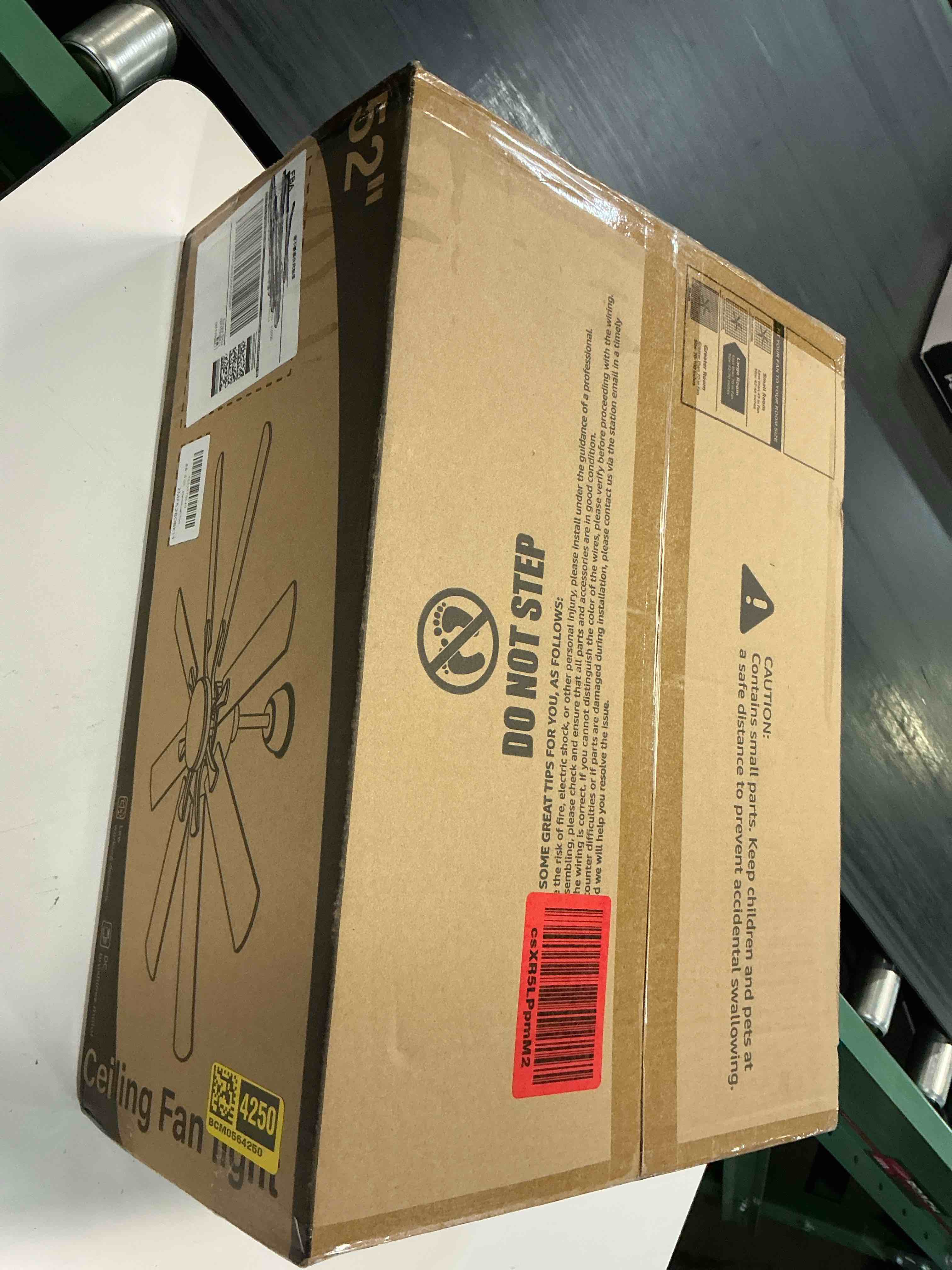 Condition photo showing New/Like New for zmishibo 52 inch ceiling fan with light and remote, black | 8 blades dual-finish, 20w led, ultra-quiet dc motor, 6 speeds, 4000+ cfm, stepless cct & dimmable, for bedroom living room