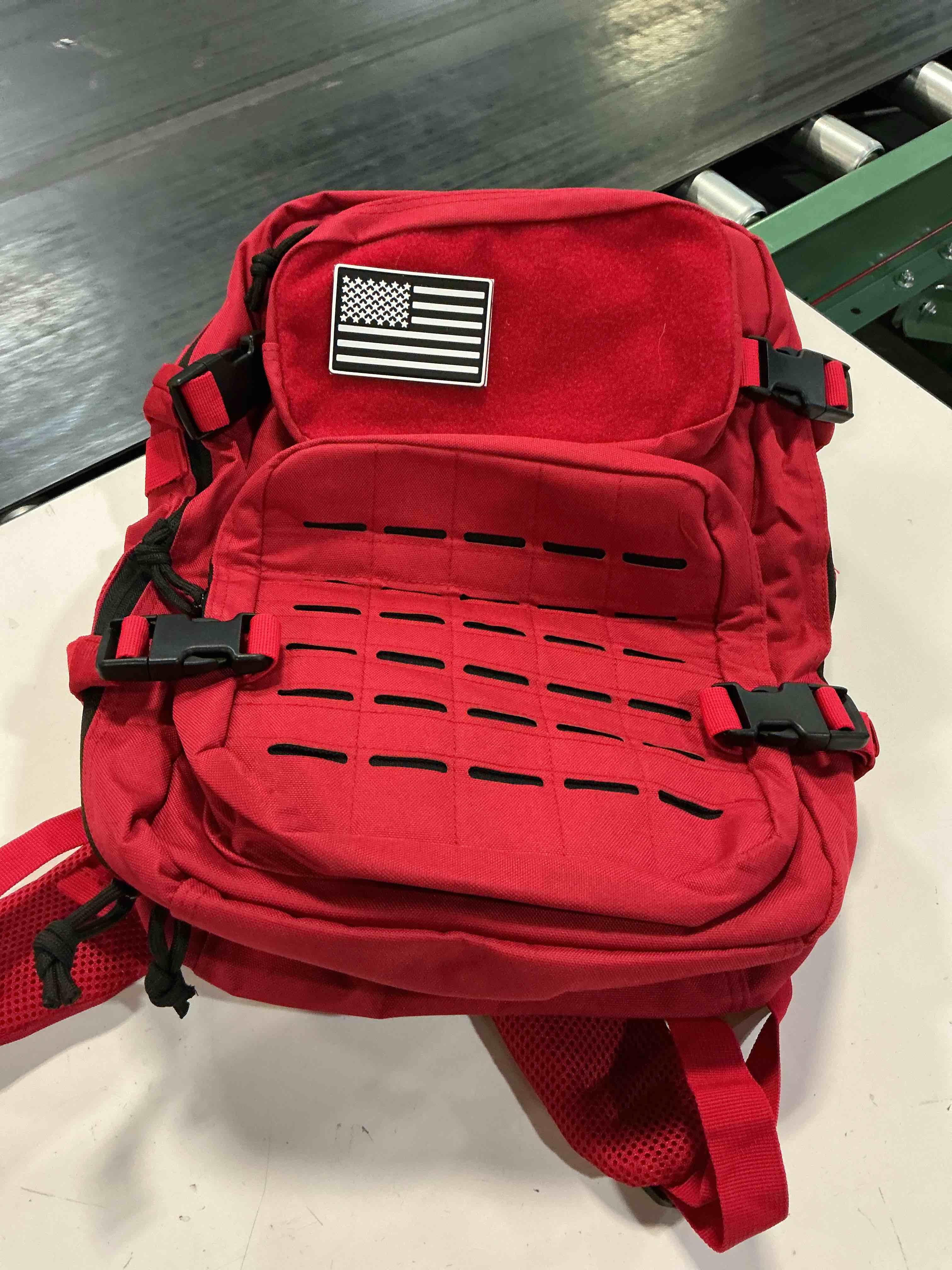 Condition photo showing Good Condition for sparklekle military tactical backpack 45l 3 day assault pack waterproof molle hiking rucksack for men&women (red)
