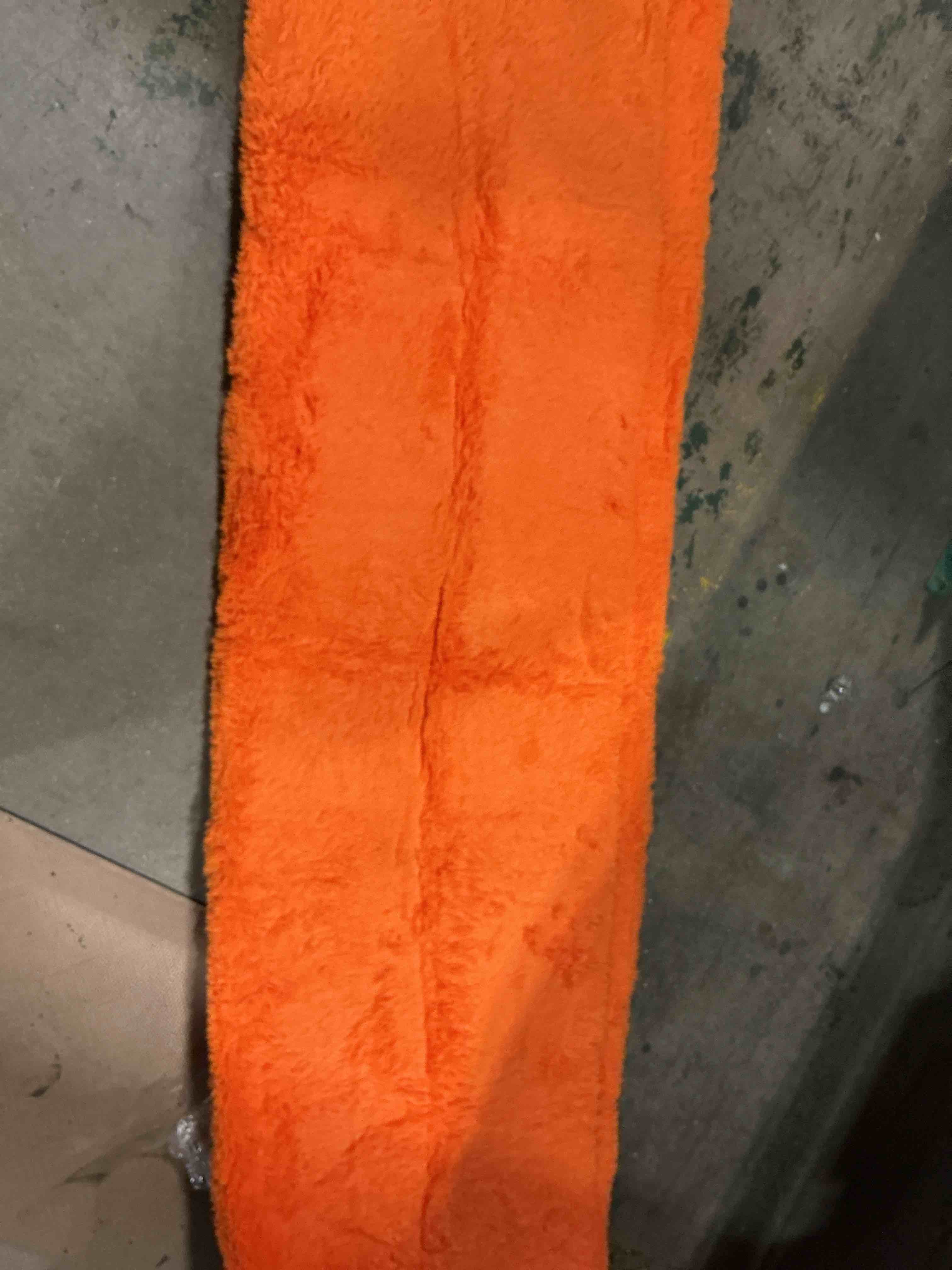 Condition photo showing As Is for amdrebio burnt orange shag plush large area rug 6x4for living room bedroom | fuzzy shaggy thick big rustic carpet, classroom apartment playroom decor, halloween, baby kids toddler corner, dark orange