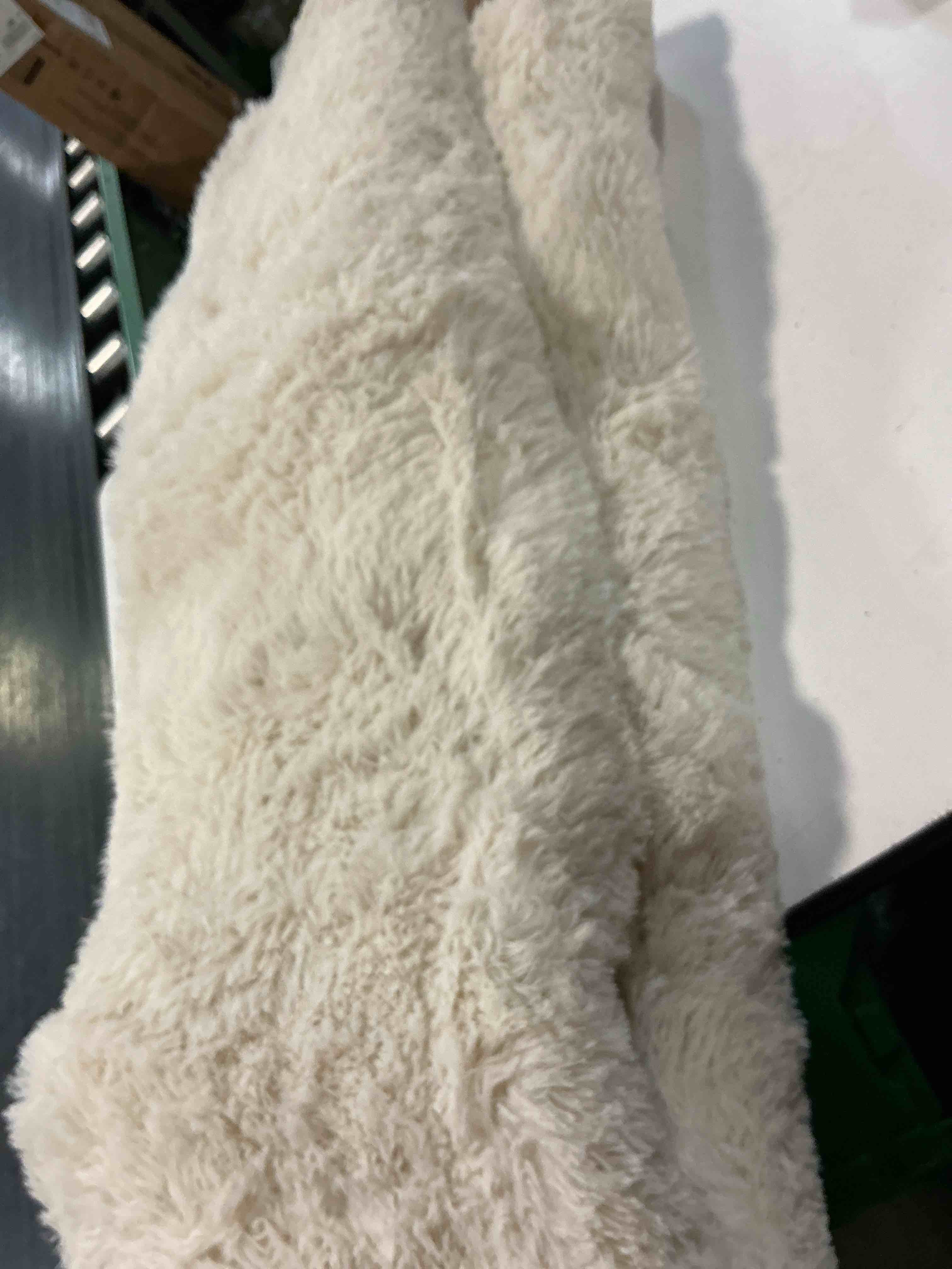 Condition photo showing As Is for przemy ivory area rug for living room, 5x8 feet fluffy shaggy rugs for bedroom, super soft fuzzy carpet rug for kids boys girls room dorm nursery indoor home decor