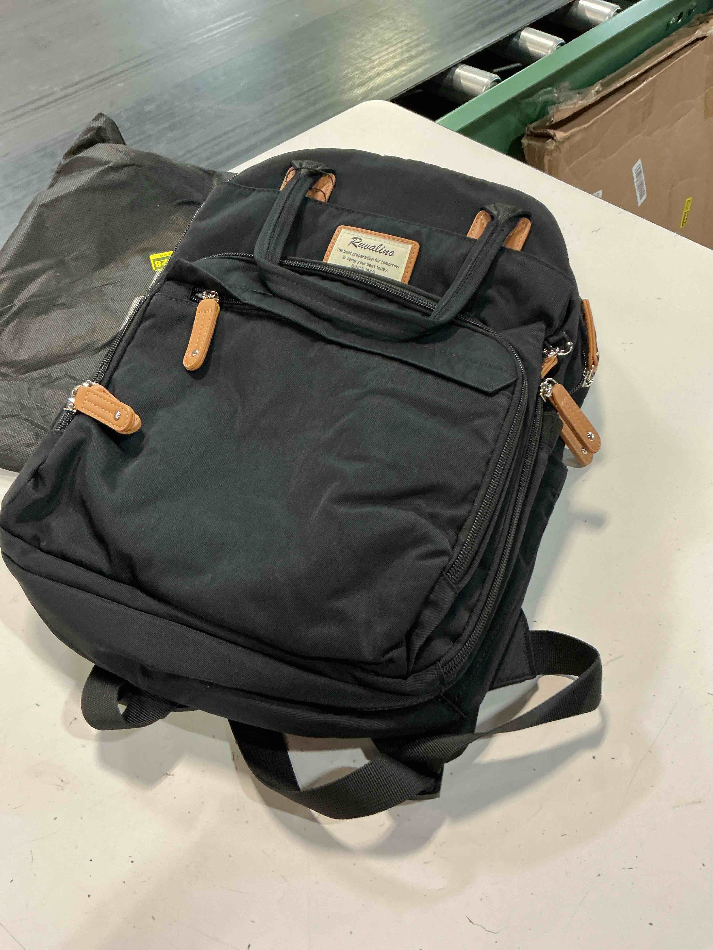 Condition photo showing Good Condition for ruvalino large diaper bag backpack, multifunction baby changing travel bag with insulated pockets, waterproof backpack for moms & dads - black