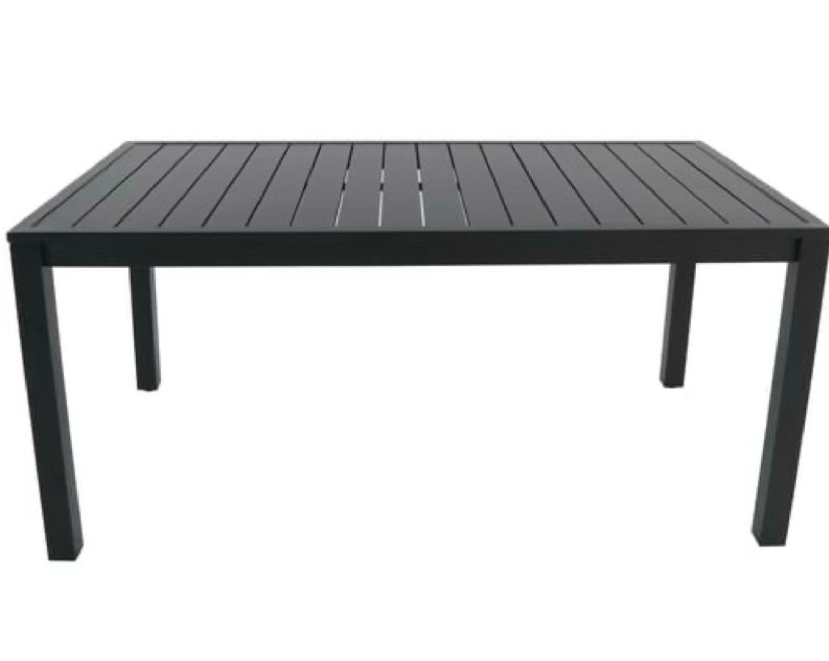 hanover naples 63" x 35" slat-top patio dining table