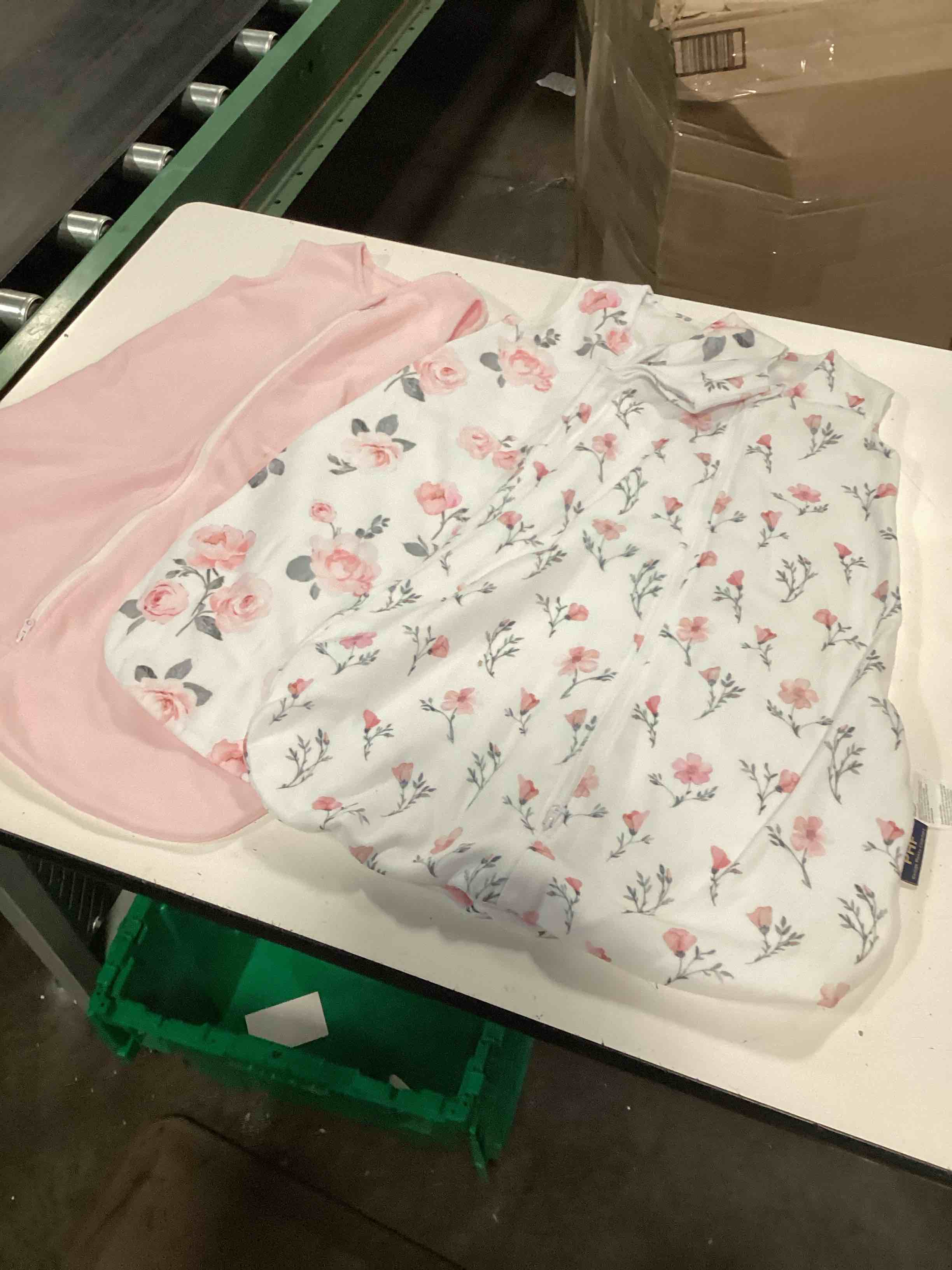 Condition photo showing As Is for phf 3 pack warm micro-fleece baby sleep sack 6-12 months, soft baby wearable blanket, 2-way zipper sleeping bags, comfy toddler sleeping sack for girls, medium size, floral