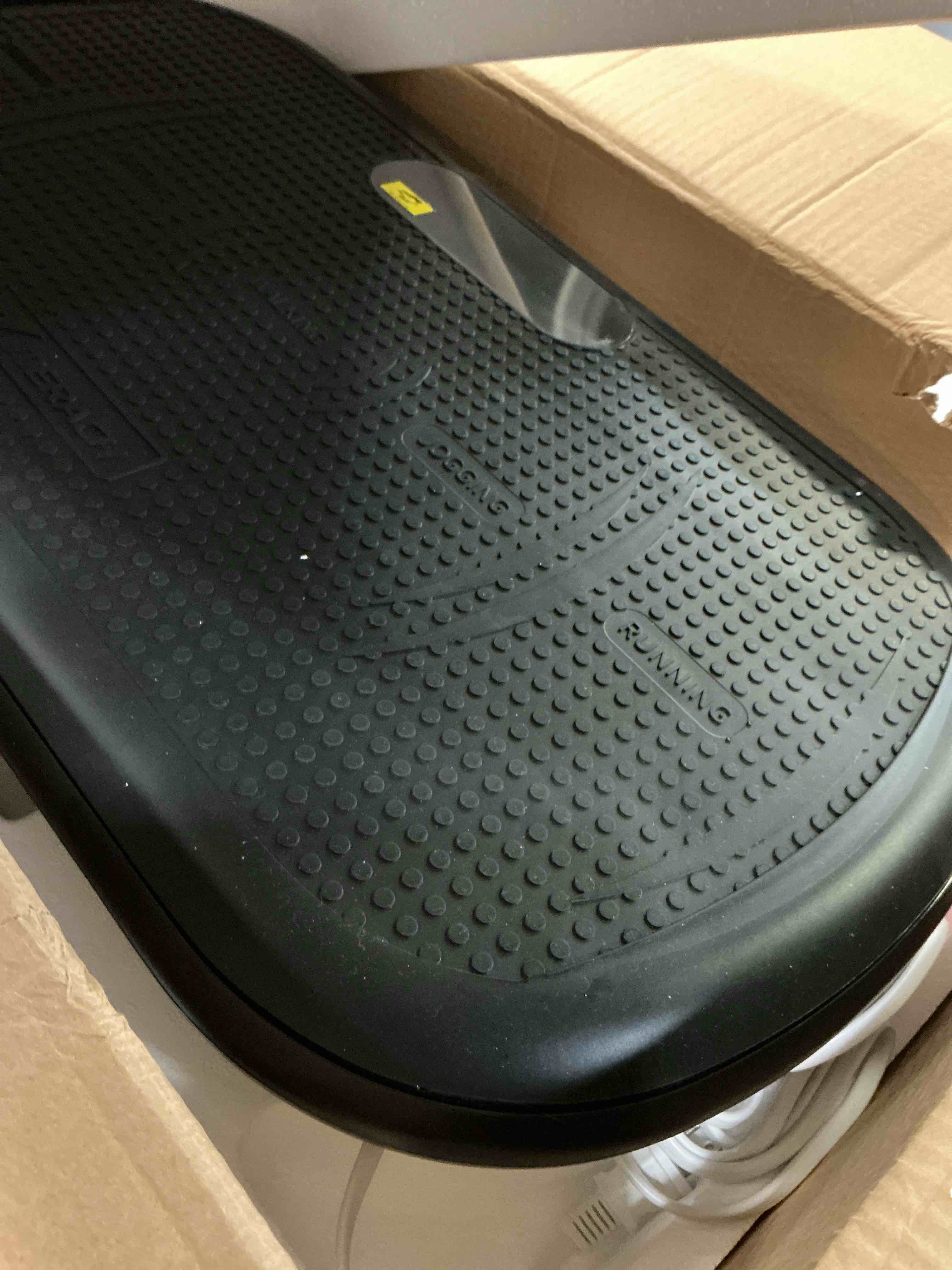 Condition photo showing Good Condition for merach cv40 curved vibration plate exercise machine with 440lbs capacity | 200w powerful motor, 13mm amplitude, shake plate for lymphatic drainage, bluetooth, silicone pedal, resistance band, home gym
