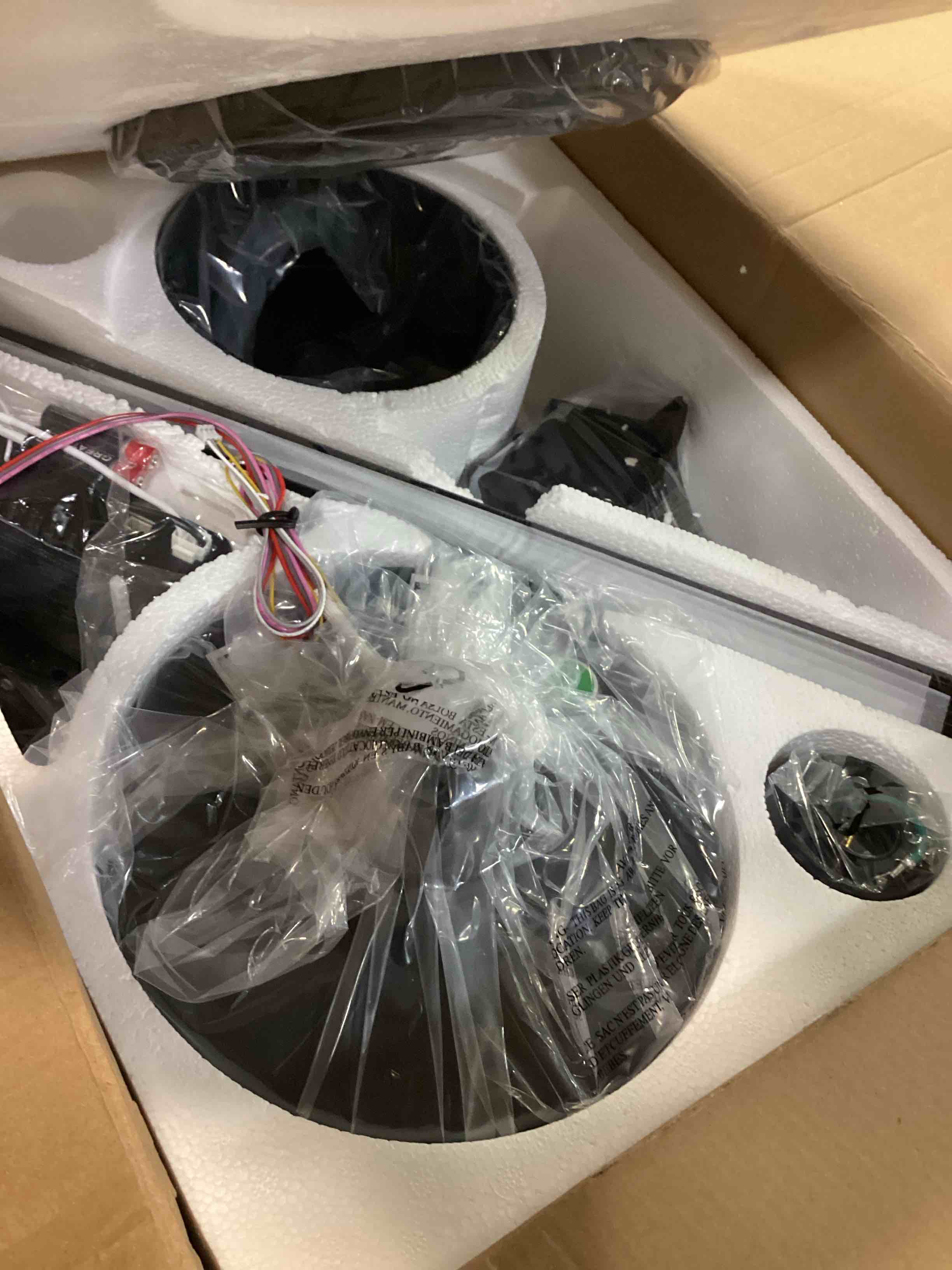 Condition photo showing Good Condition for 52 inch ceiling fan with lights,app&remote control,dc motor | dimmable led,3cct,memory function,dual-finish reversible blades,damp rated,6 speeds,timer,living room,bedroom,covered patio 52 inch black