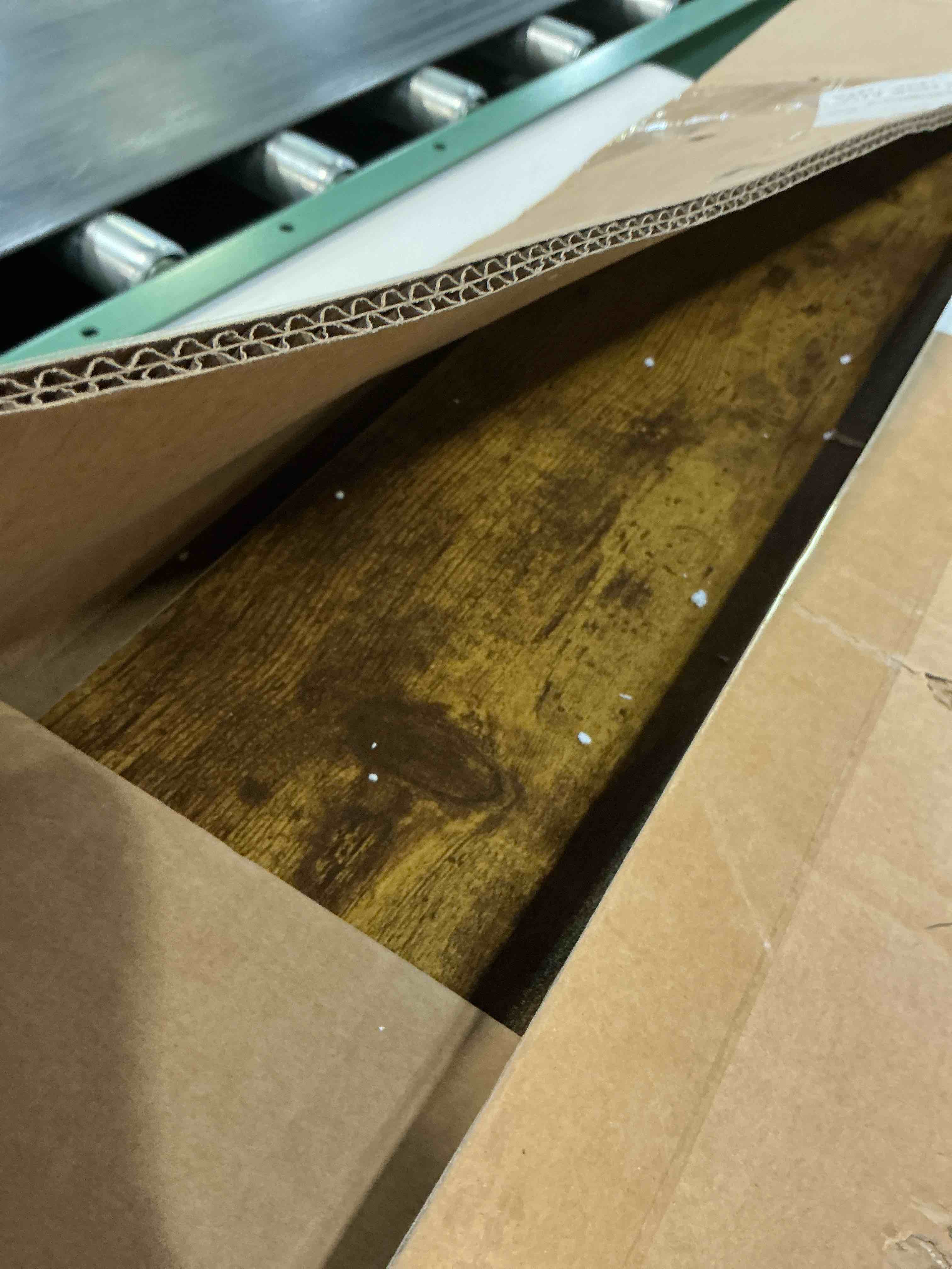 Condition photo showing Good Condition for claiks electric standing desk, adjustable height stand up desk, 24x48 inches sit stand home office desk with splice board, black frame/rustic brown top