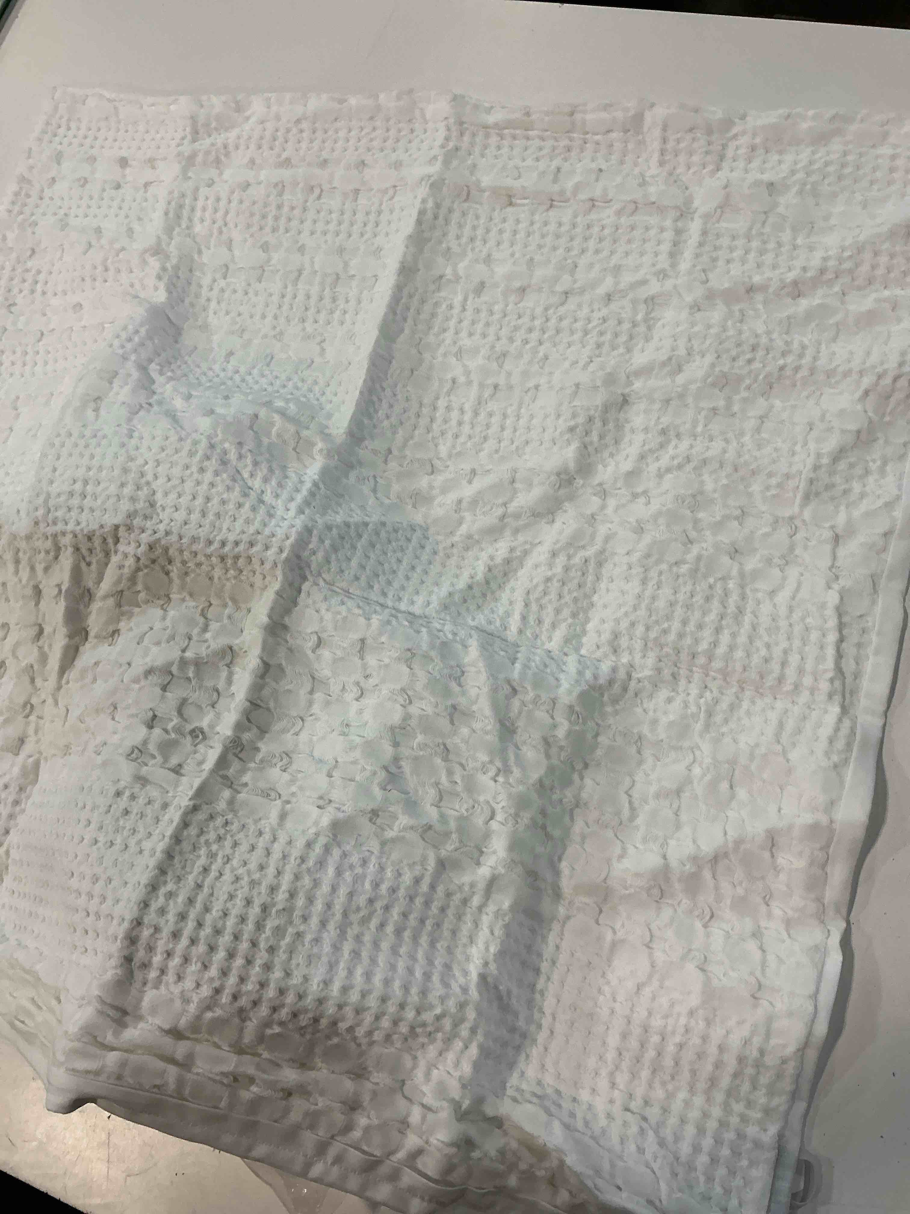 Condition photo showing As Is for euro shams pillow covers, no filling, 2 pack 26" x 26" bed