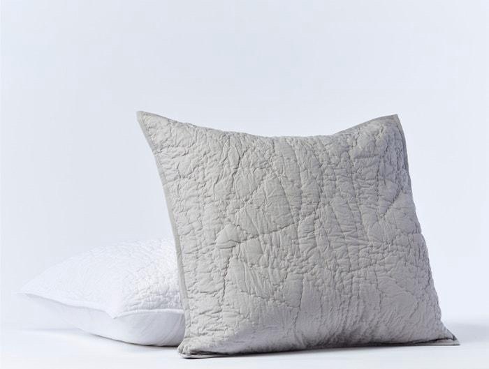 Manzanita Organic Handstitched Sham- Pewter