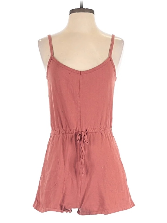 Case of 12- Woman’s soltice organic short romper large rosehip