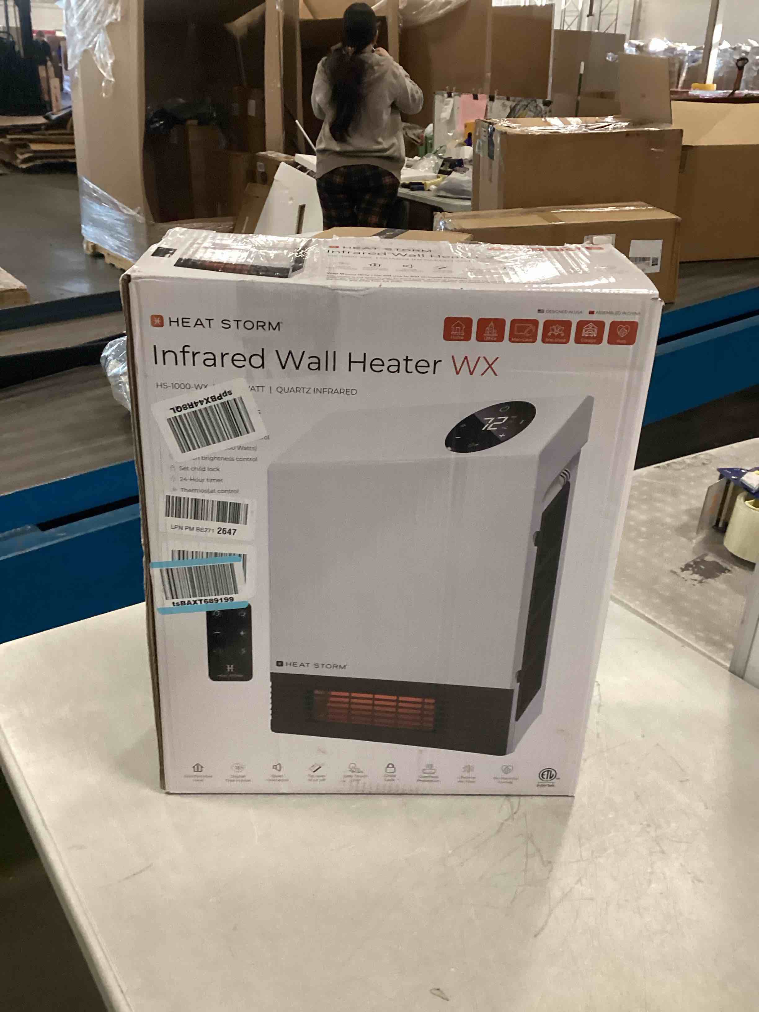 Heat Storm Deluxe Mounted Space Infrared Wall Heater, White