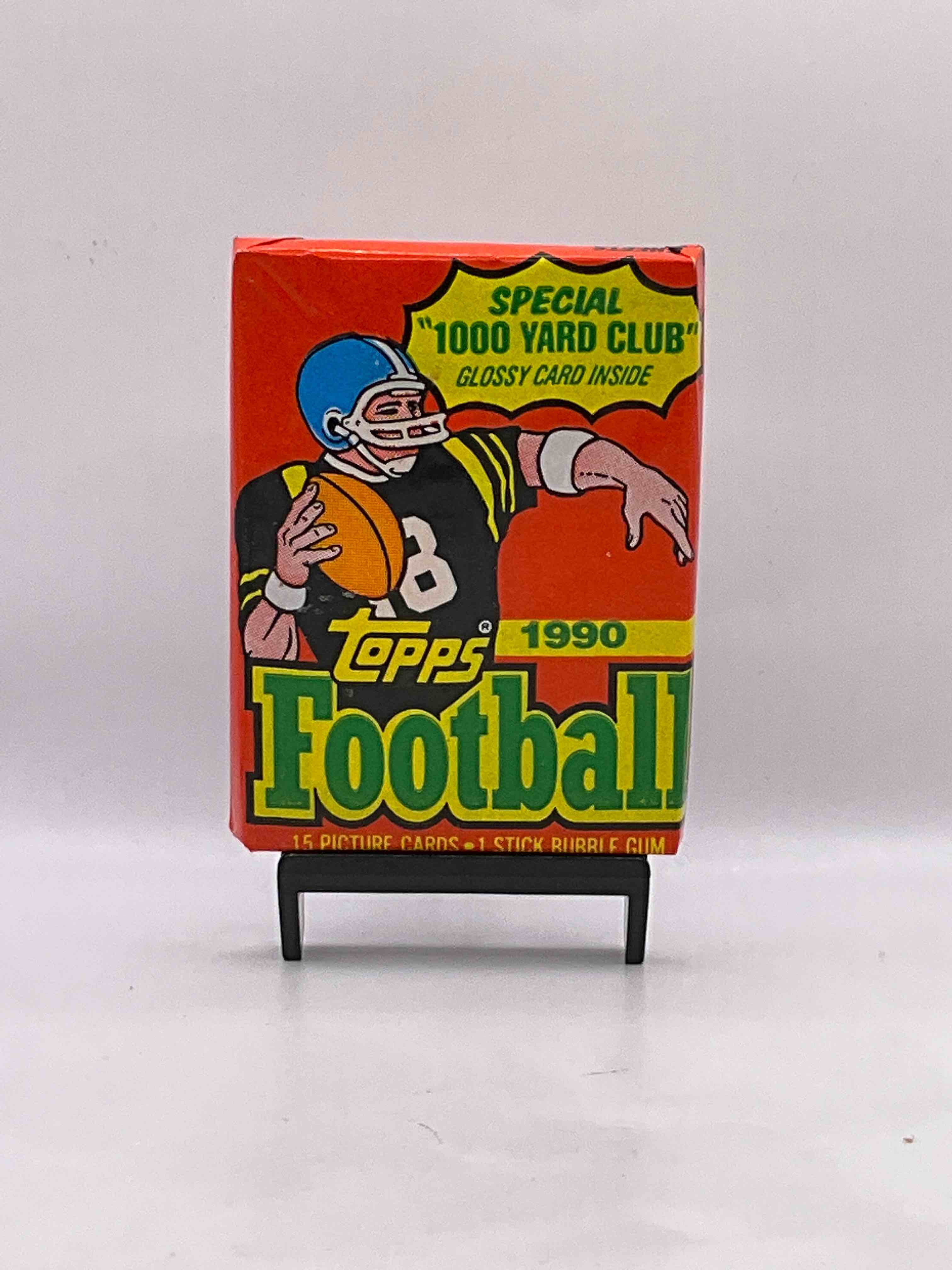 1990 Topps Football Unopened Sports Card Wax Pack, Direct From Original Retail Box! Getting Hard To Find! Search For Early Barry Sanders & Jerry Rice & So Much More!