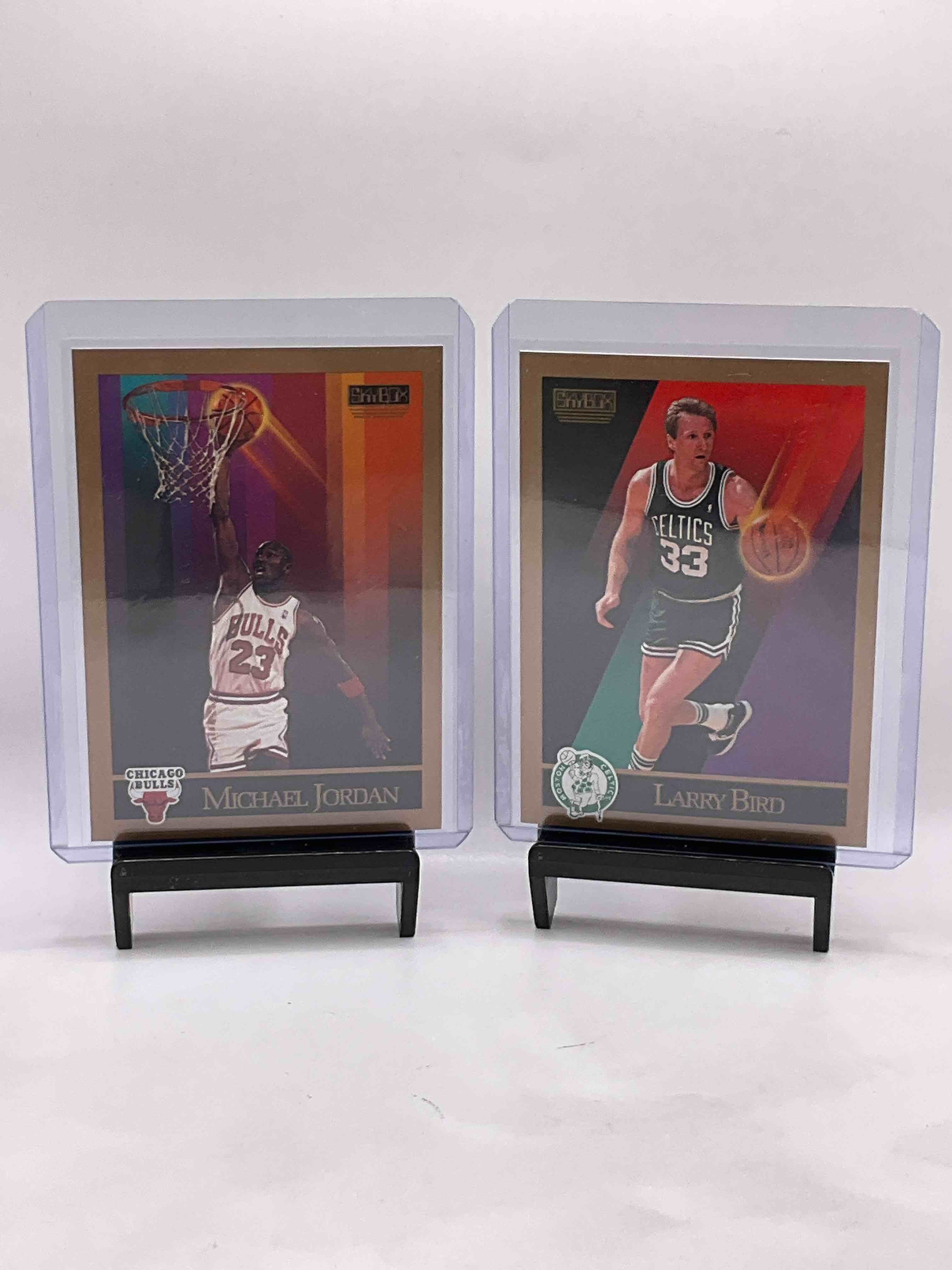 Skybox Bonanza! Michael Jordan & Larry Bird! Awesome Bundle Of Some Of The Coolest Cards Ever Made! All Stars & Hall Of Famers, Champions & MVP’s They’re All Here! Jordan, Bird, Kemp, Robinson, Wilkins, Hardaway & More! All In Hard Cases!
