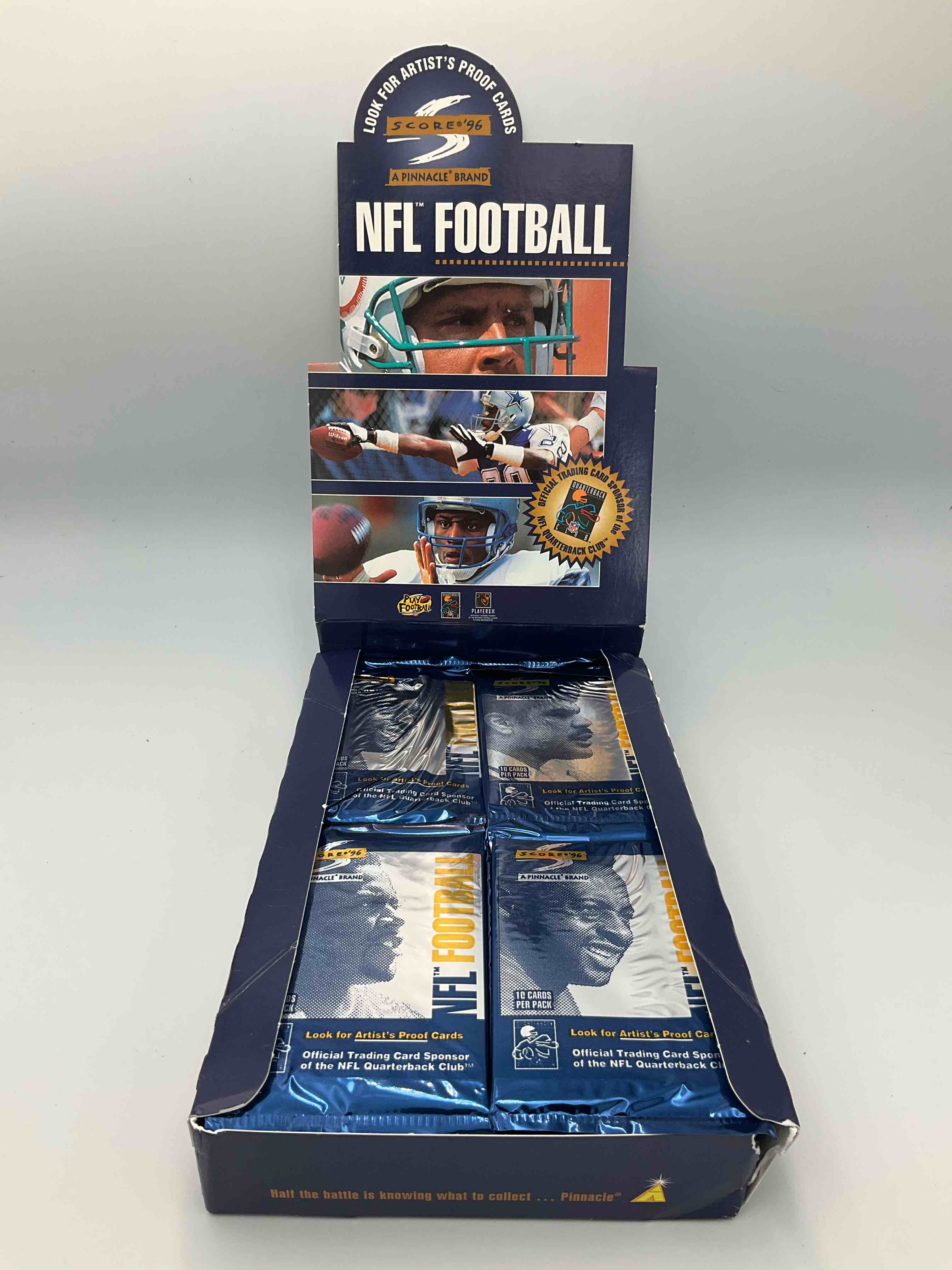Rare 1996 Score Football Sealed Unopened Sports Cards Pack, Direct From Original Retail Case! A Year That Is Getting Very Difficult To Find, Search For Rookies From Marvin Harrison, Keyshawn Johnson & So Much More! A Great Sports Card Memorabilia Investment That Is Drying Up Fast!