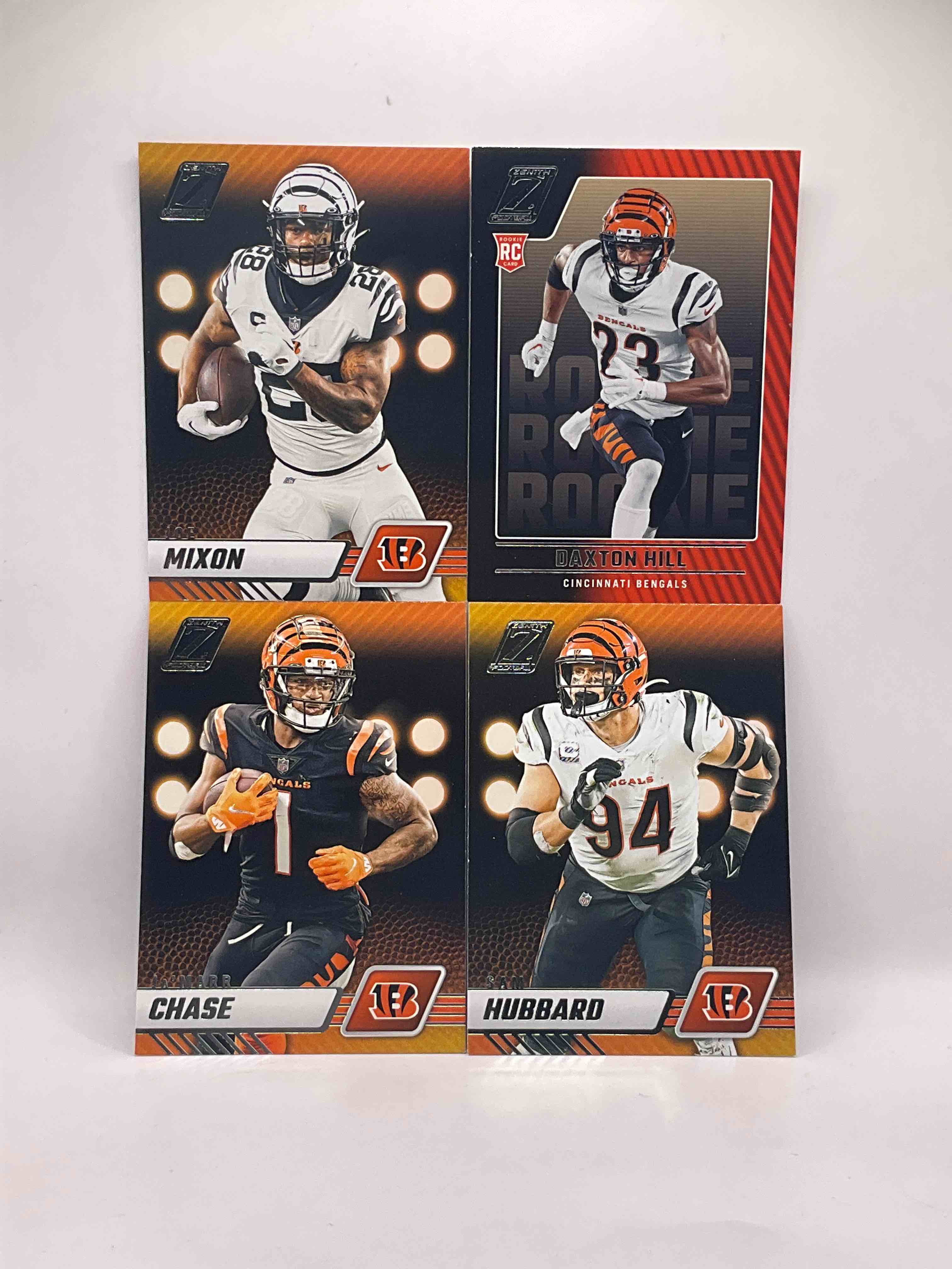 Bengals Zenith Cards! Awesome Superstars! Ja’marr Chase, Joe Mixon, Sam Hubbard & Dax Hill Rookie!! Awesome Cards!
