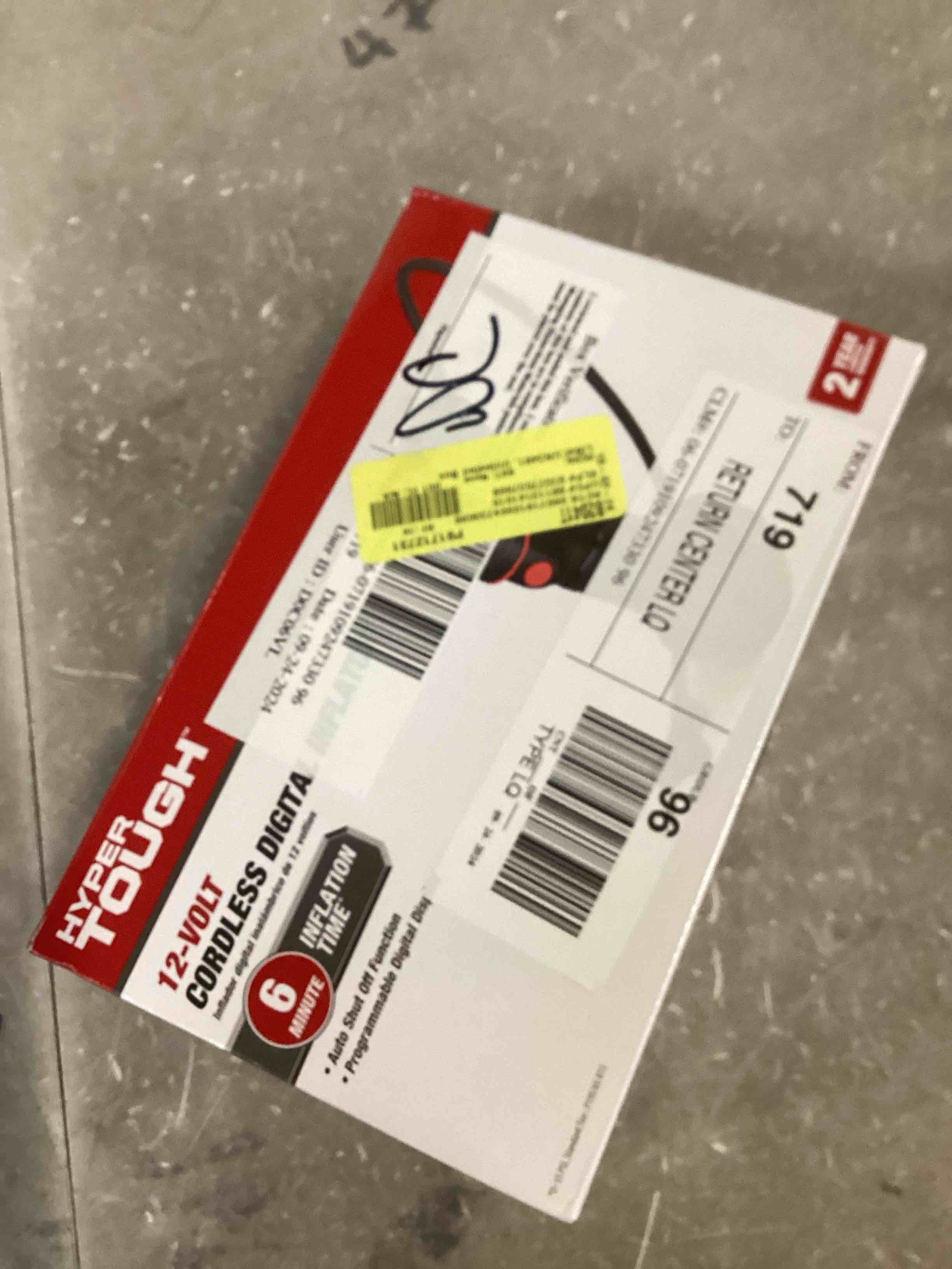 Hyper Tough DC 12V Hand Held Digital Tire Inflator