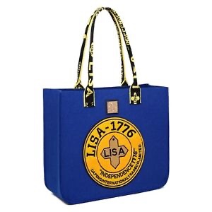 NEW/NWT Lieseh Lisa 1776 Handbag Tote Shopper Travel Shoulder Bag BLUE Large
