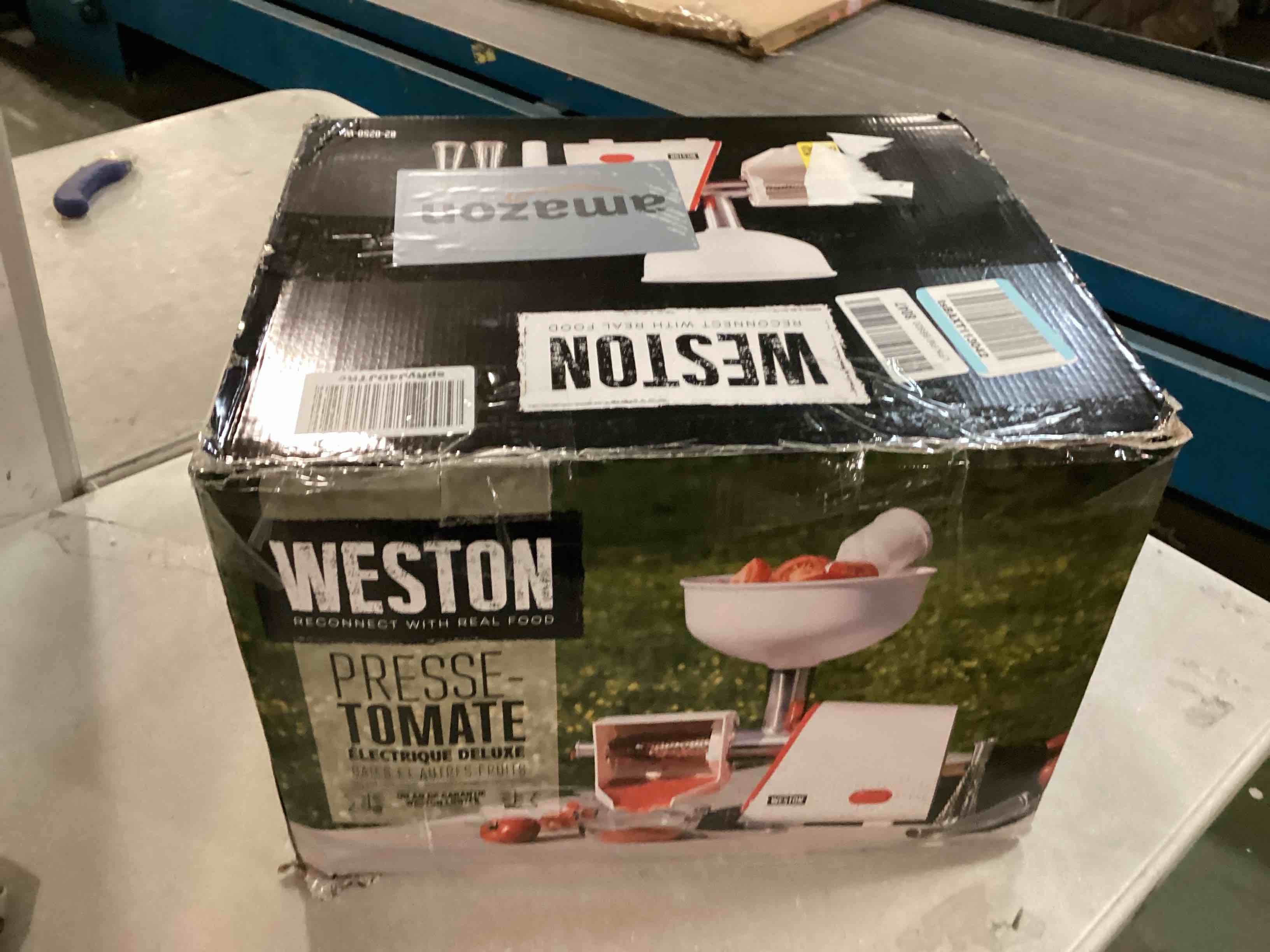 Weston Deluxe Electric Tomato Strainer, Food Mill, Sauce Maker for